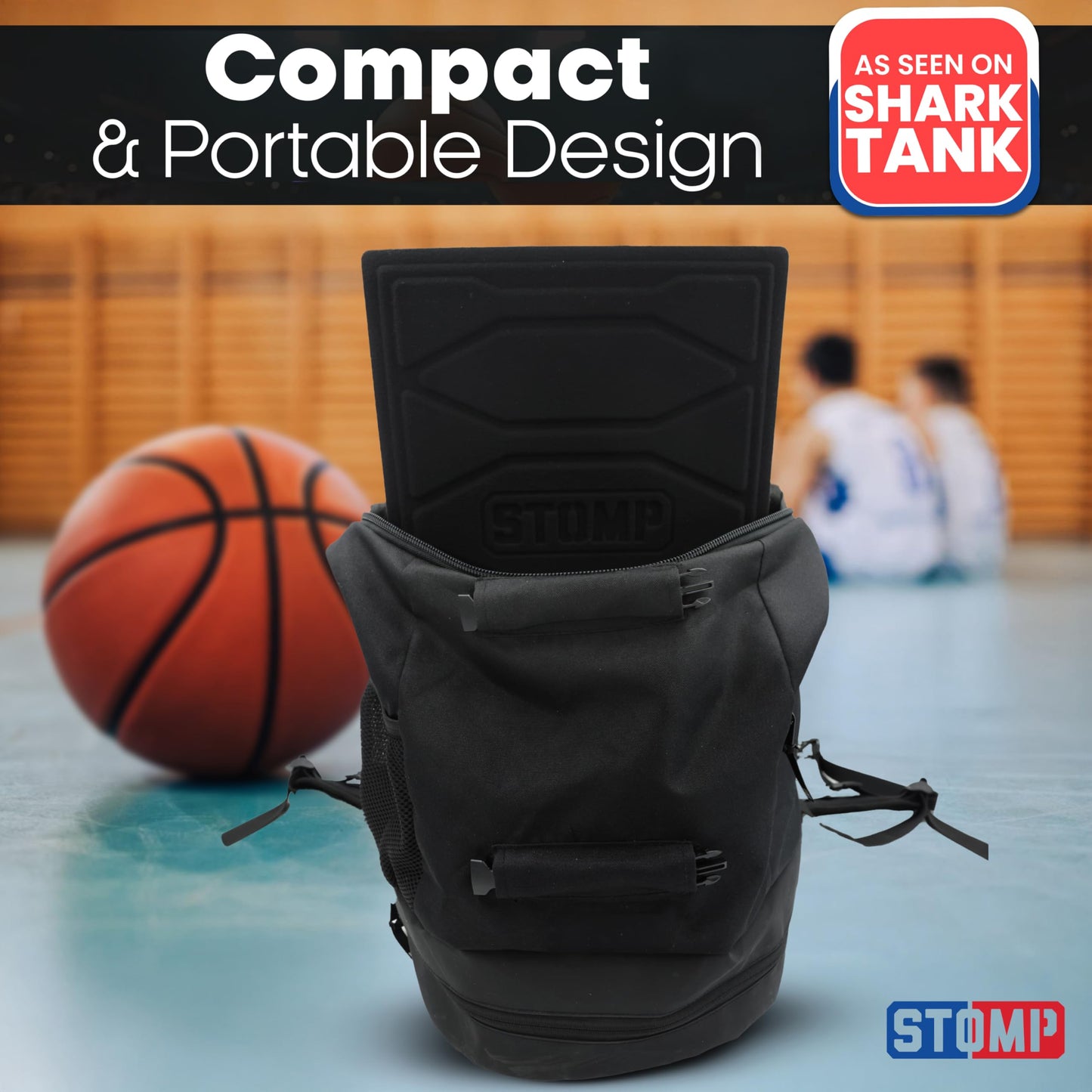 STOMP Athletics Mini Traction Mat - As Seen on Shark Tank, Black