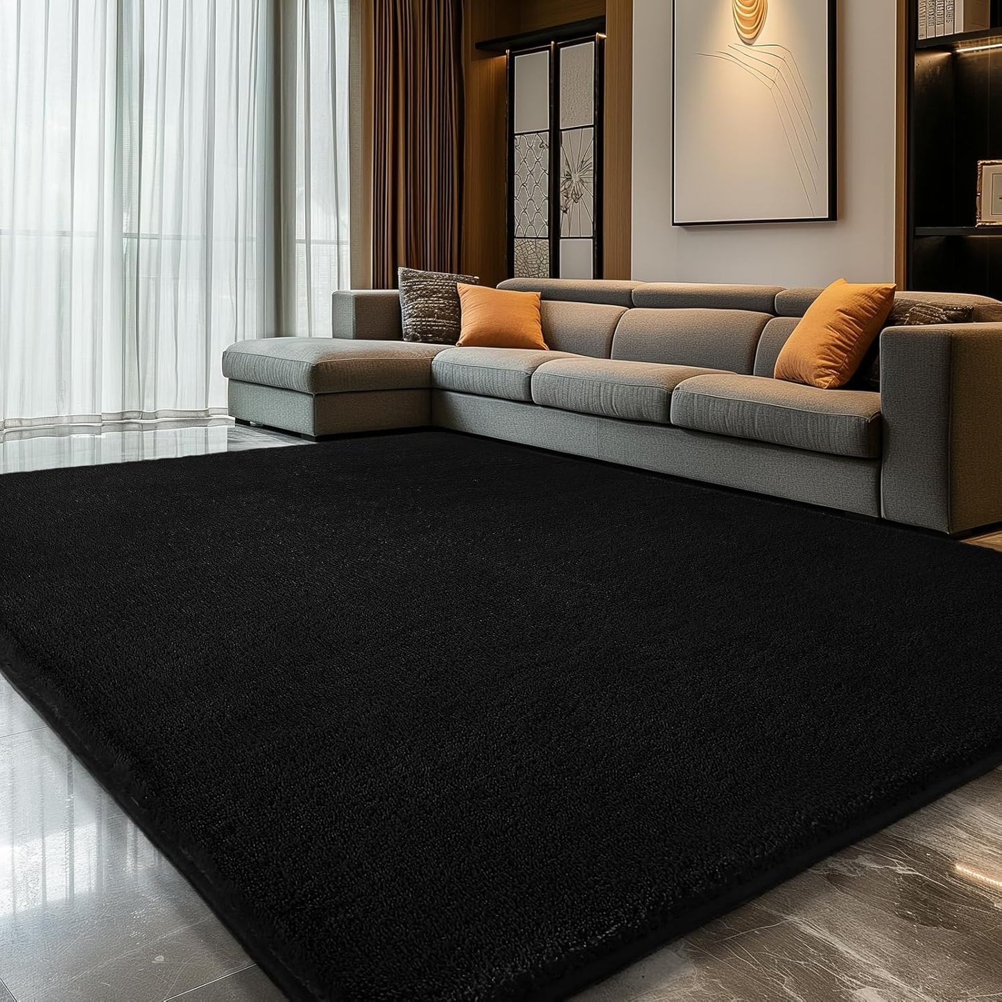 Sour Lemon 10x14 Area Rugs for Living Room, Soft Large Area Rug Fluffy Rugs for Bedroom，Machine Washable Area Rug Non Slip Carpet Rug for Living Room Playroom Kids Room Home Decor