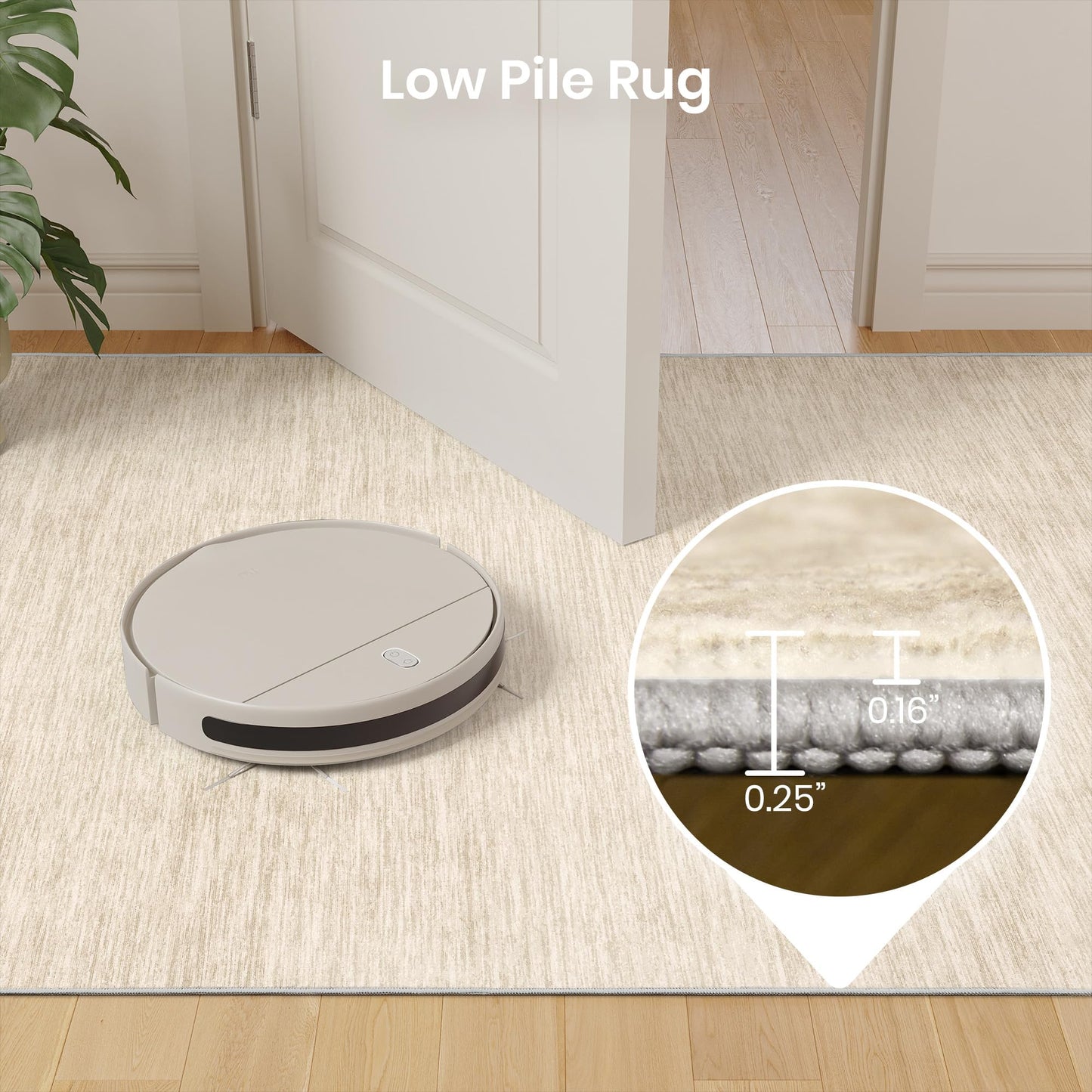 Valenrug Washable Rugs 5x7 - Non Slip 5x7 Area Rugs for Living Room, Stain Resistant Area Rugs for Bedroom, Foldable Machine Washable Area Rug(5'x7', Beige)