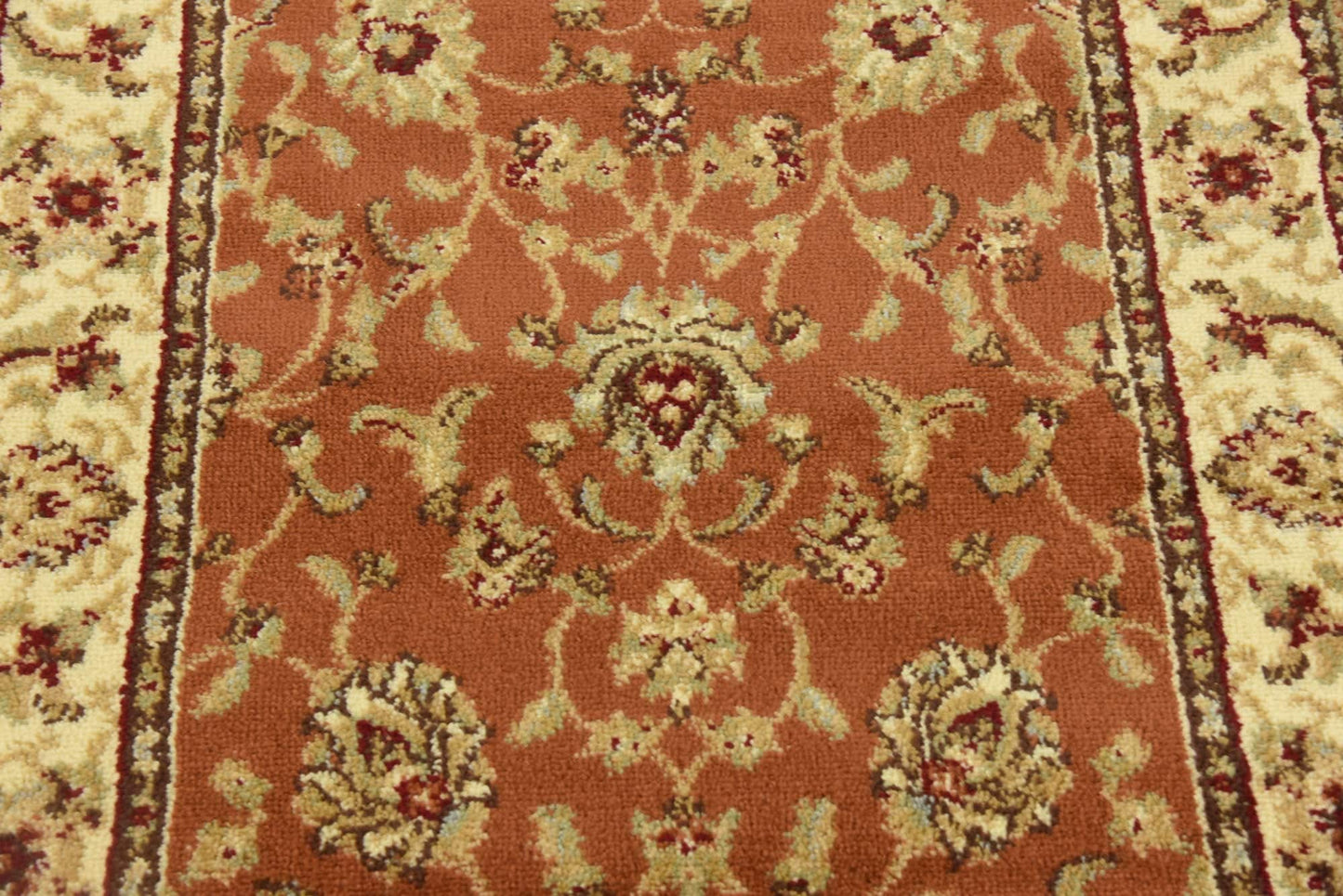 Unique Loom Voyage Collection Traditional Oriental Classic Intricate Design Area Rug (2' 7 x 10' 0 Runner, Terracotta/Ivory)