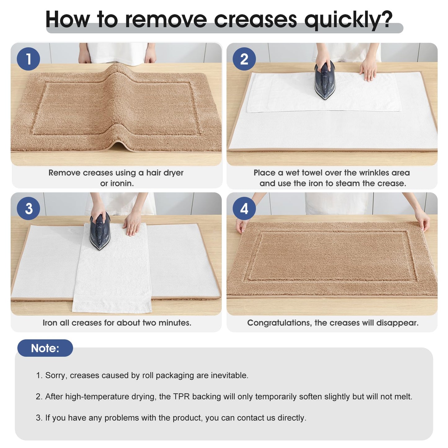 Bathroom Runner Rug 59"x20", Ultra Soft Thick Plush Fluffy Microfiber Absorbent Bath Mat, Non-Slip Backing, Machine Washable Bath Mats for Bathroom Floor, Tub and Shower, Home Decor, Brown
