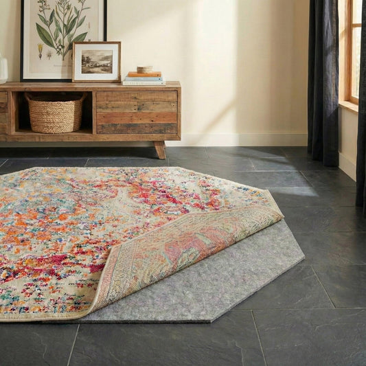 Rugpads.com - 7' 10" Octagon Everyday Performance Rug Pad 1/4" Thick Felt & Non-Slip Backing Perfect for Any Flooring Surface