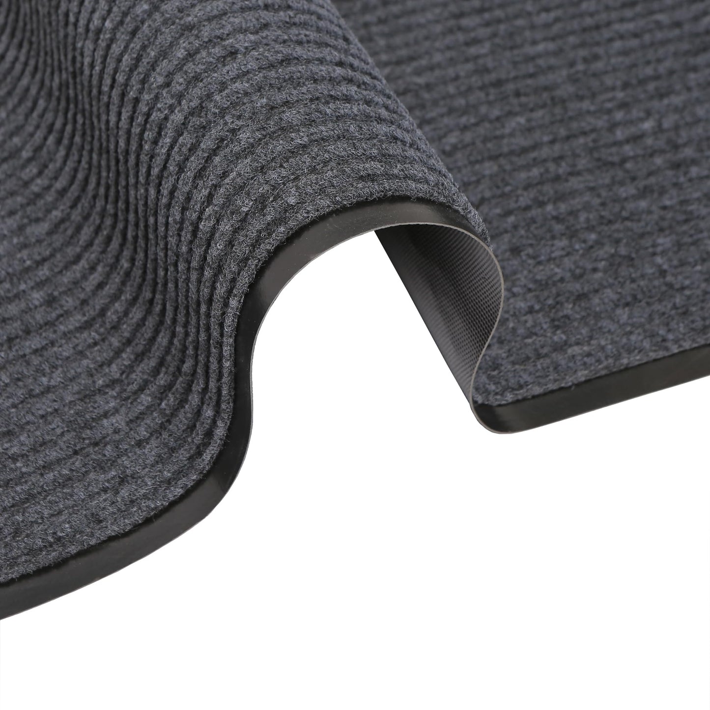 3FTx10FT Indoor Outdoor Runner Rug Non-Slip Floor Doormat Carpet,Grey
