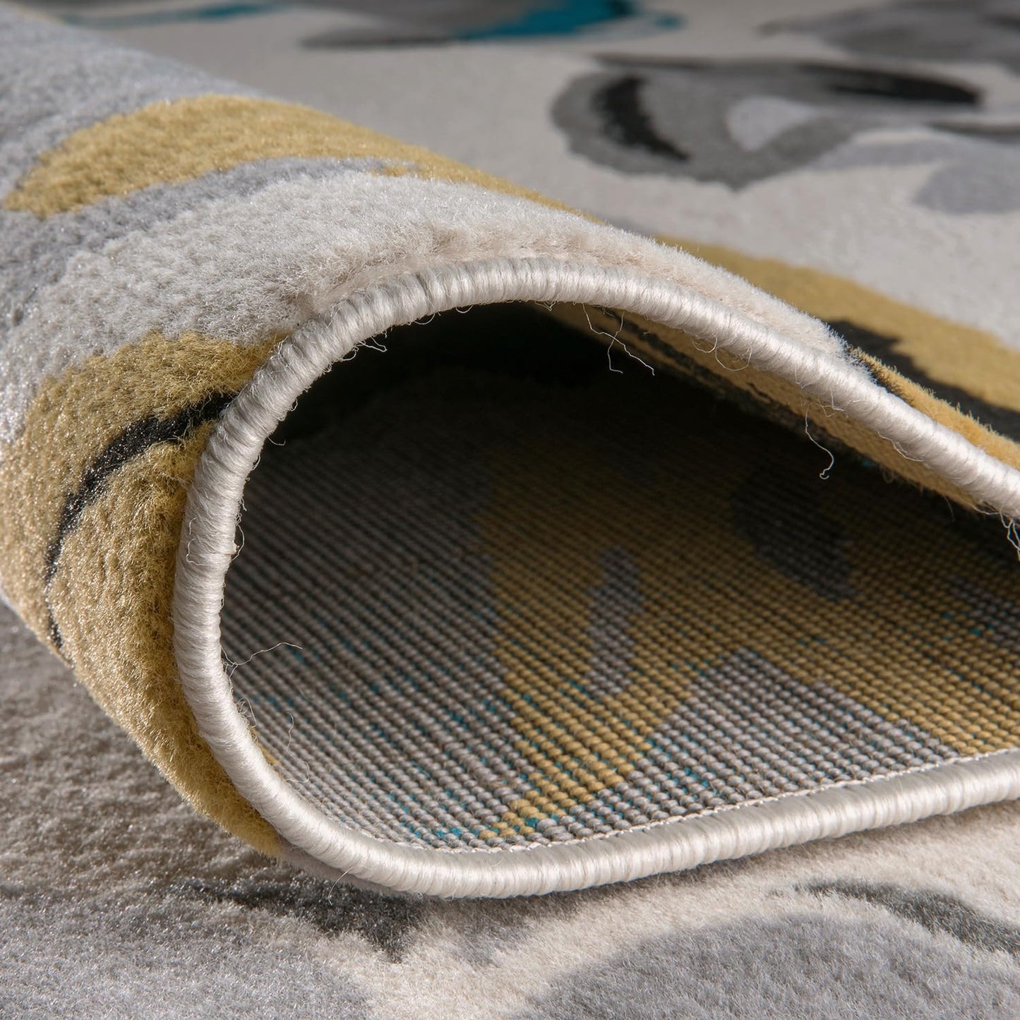 Rugshop Modern Floral Design for Living Room,Bedroom,Home Office,Kitchen Non Shedding Area Rug 5' X 7' Cream