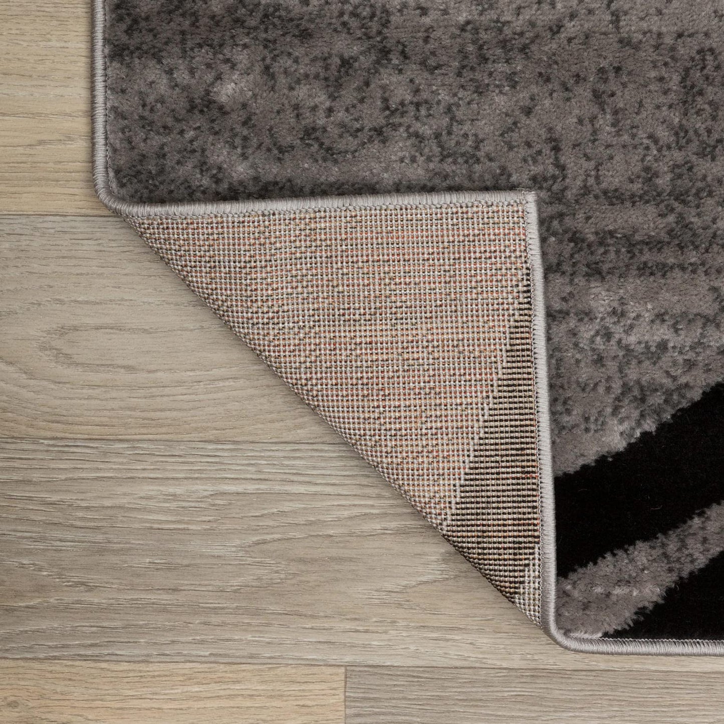 Rugshop Wavy Circles Design Oval Rug, Non-Shedding Carpet for Living Room, Dining Room, or Bedroom, Gray, 5' x 7' Oval
