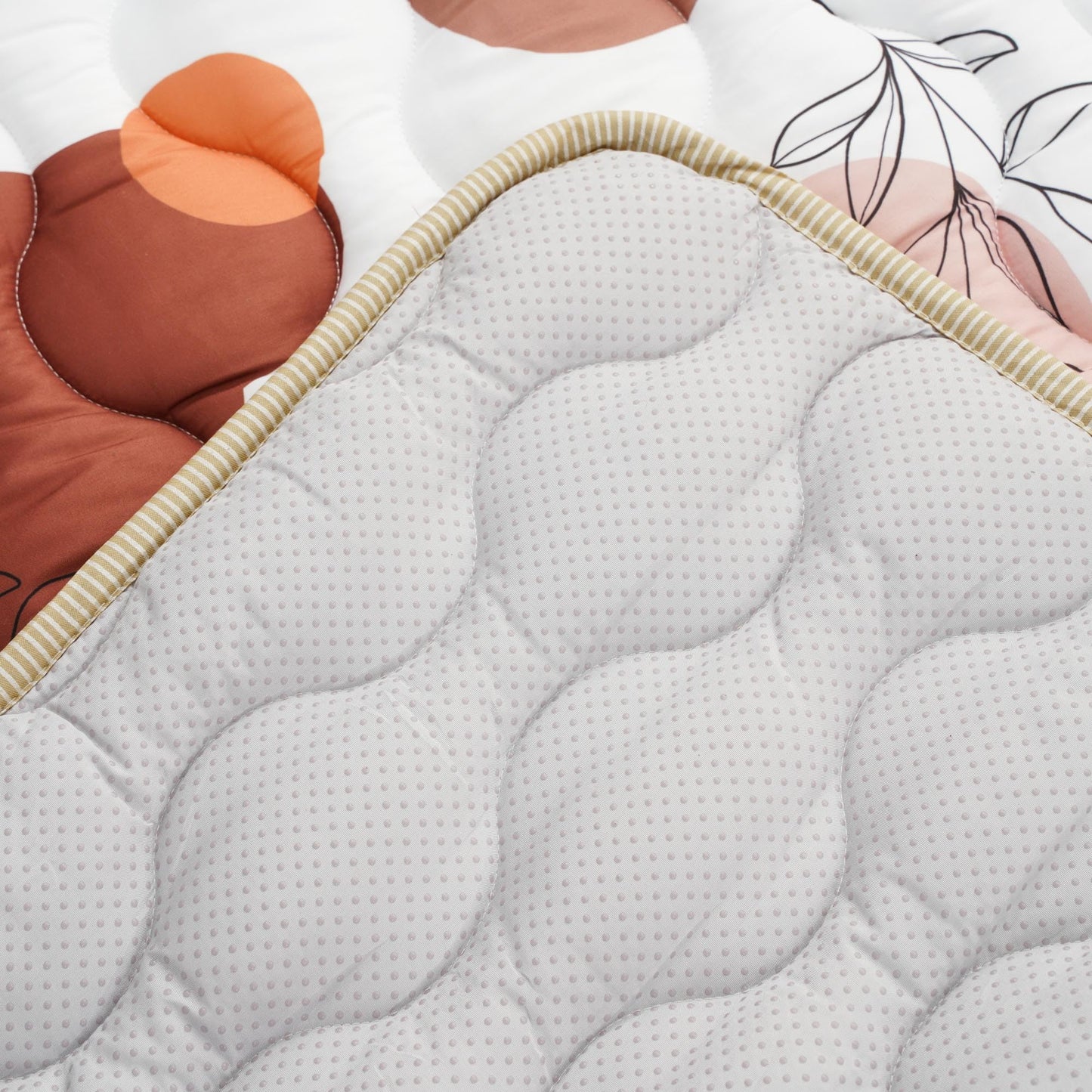 Bunnikins & Clover Baby Play Mats for Floor, 71"x59" Thicken Soft Play Mat for Babies 6-12 Months, Foldable and Non Slip One-Piece Crawling Mat, Washable Foam Playmat for Baby, Tummy Time