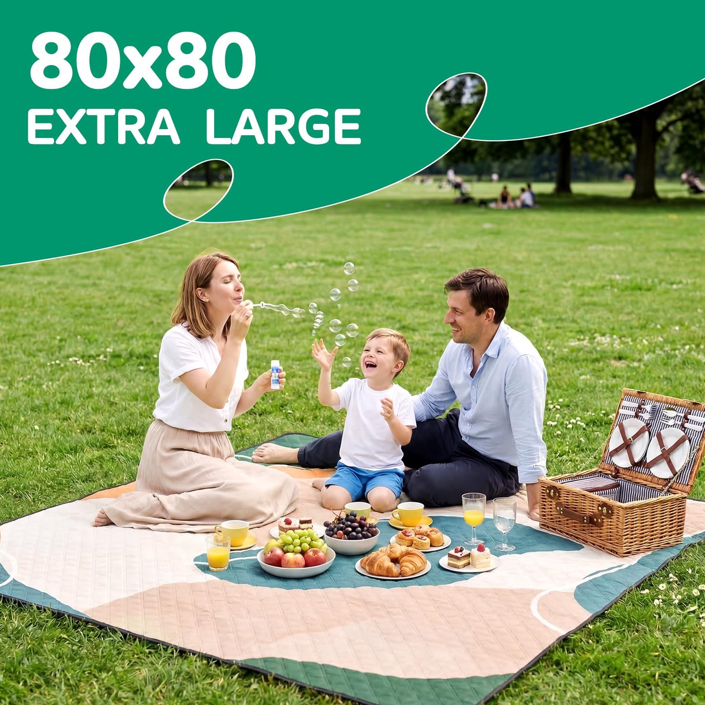Waterproof Picnic Blanket Outdoor Camping Beach Mat Outside Rug Tent Floor Carpet Extra Large Foldable Sandproof Car Essential Roadtrip Gadget Rv Accessories Glamping Gear Must Haves Hiking Stuff Gift