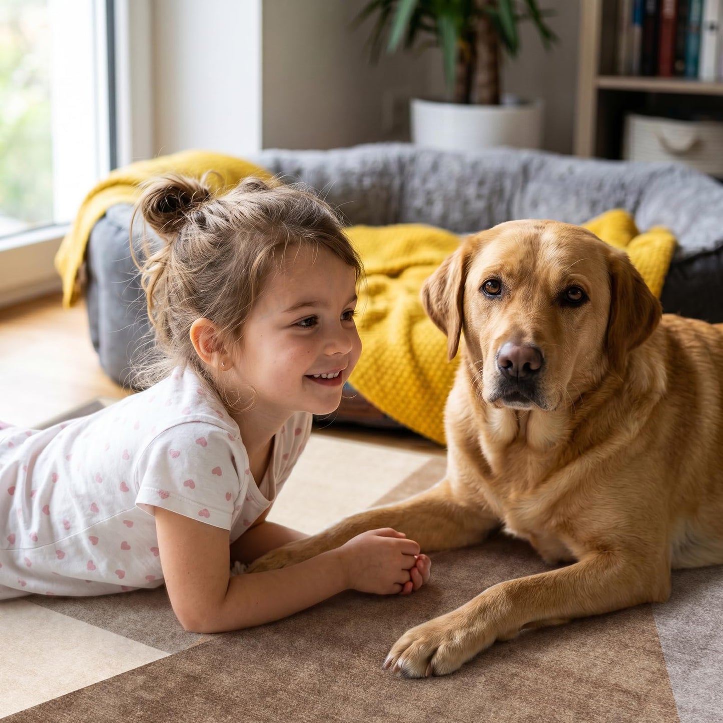 10x14 Washable Modern Area Rug: Large Geometric Non-Slip Carpet for Living Room Bedroom Pet Friendly Low Pile Stain Resistant Soft Floor Mat for Home Office Brown