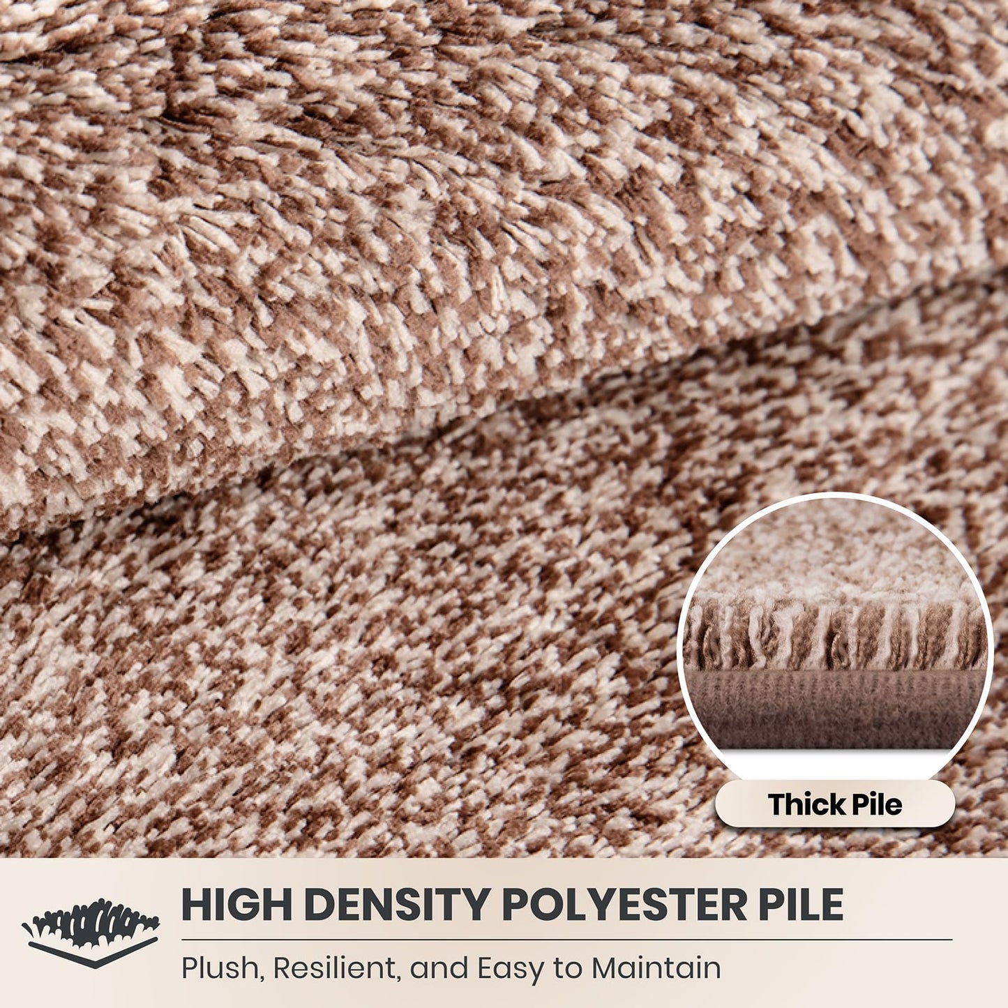 PURRUGS Dirt Trapping Door Mat 20" x 31.5", Non-Slip Machine Washable Entryway Rug, Dog Doormat, Indoor Front Door Mat, Super Absorbent Entry Rug for Muddy Shoes & Paws, Brown-Light Cream
