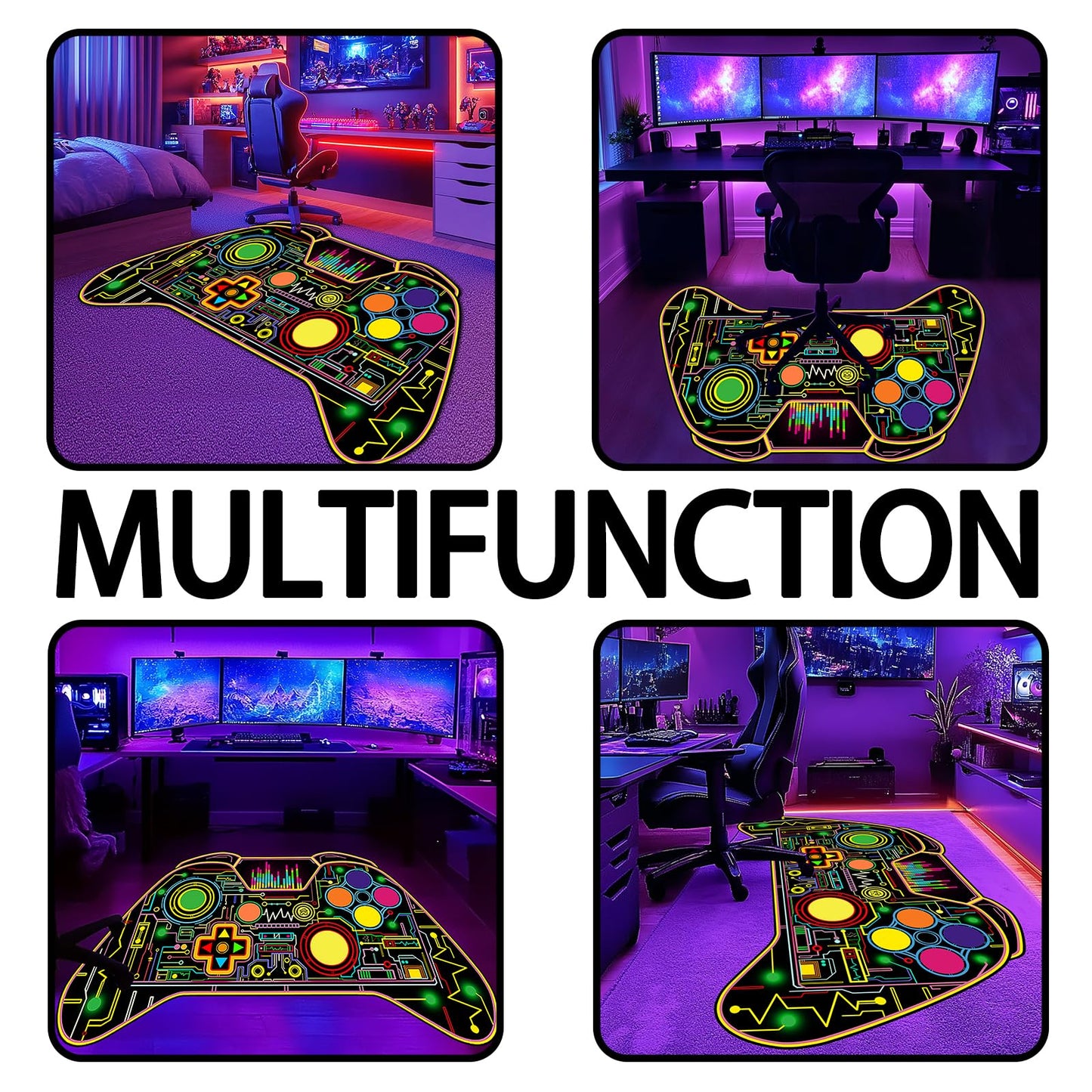 Gaming Area Rugs for Boys 3x5 Feet - Game Room Decor Rug Gamer Rug Teen Bedroom Carpet Gaming Chair Floor Mat Bedroom Decor for Boys Kids Teen