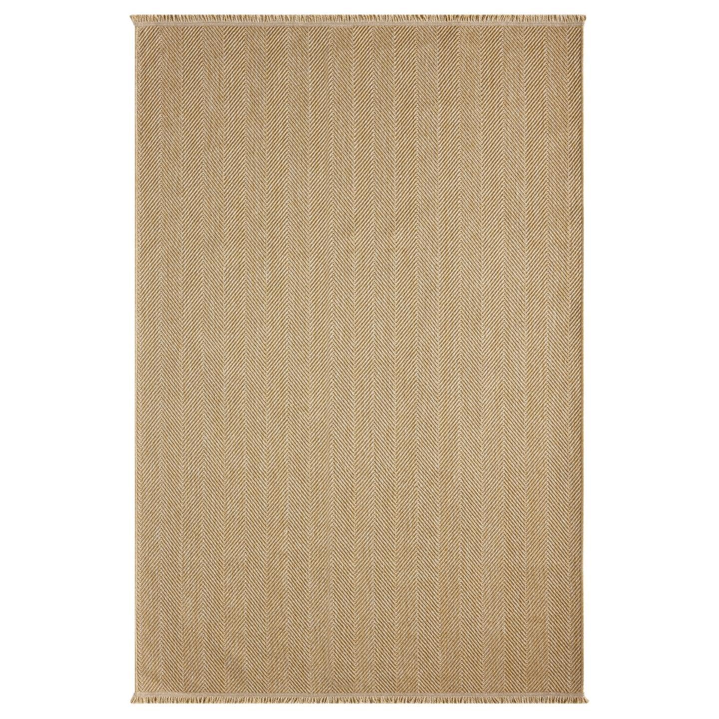 LUXE WEAVERS Modern Zig Zag Textured Jute 5x7 Area Rug, Neutral Carpet