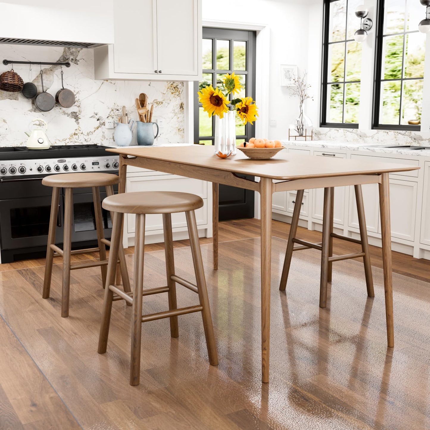Clear Floor Mat 8x10 for Under Dining Table – Plastic Waterproof Non Slip Vinyl Area Rug, Hard Floor Protector Against Spills & Scratches, Easy Clean Carpet Cover for Dining Room, Kitchen, Office