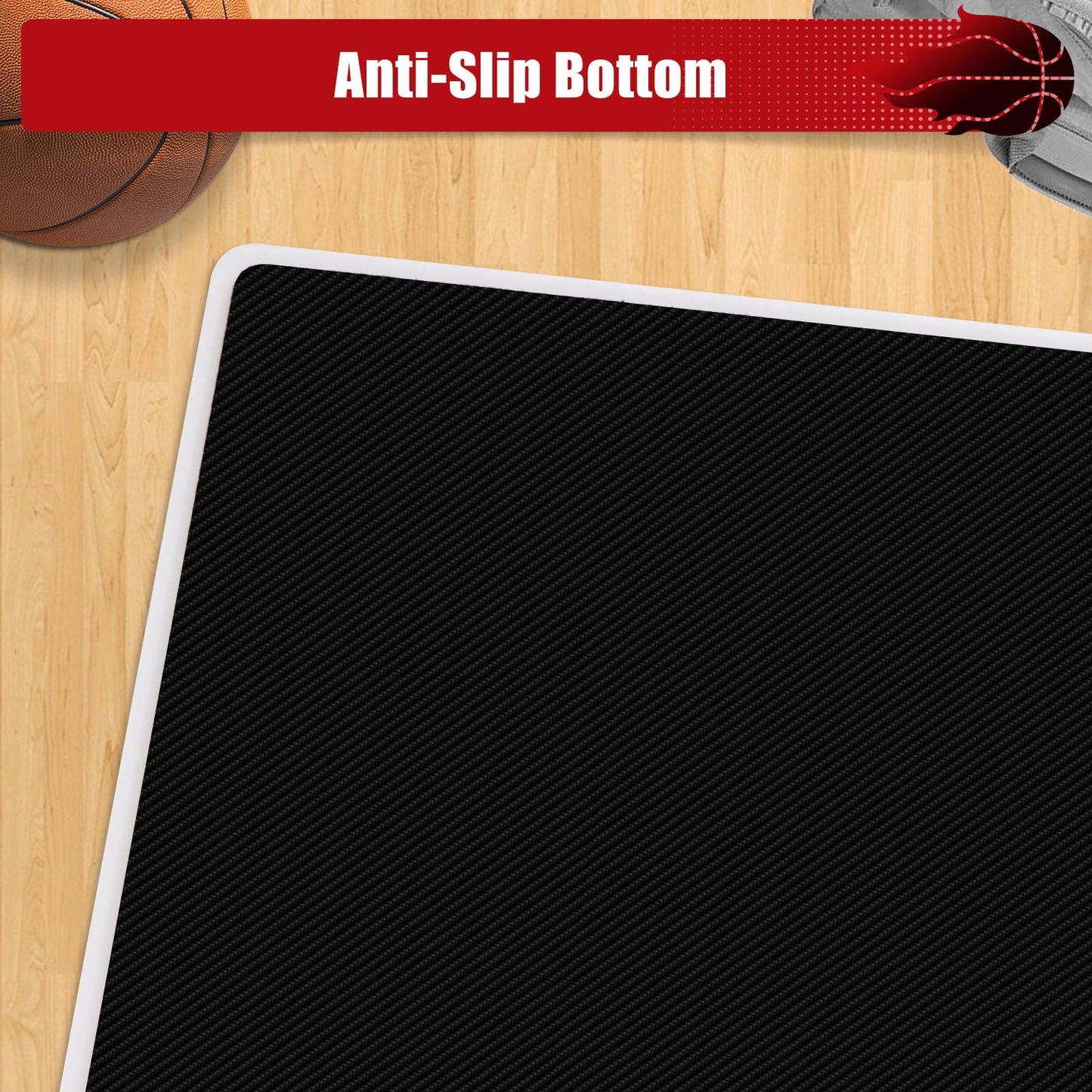 HIGHRAZON Courtside Basketball Sticky Mat,Includes 40 Sticky Sheets Non-Slip Sticky Shoe Mat for Basketball Court Shoe Grip,Courtside Shoe Grip Traction Mat,Improves Traction and Cleans Dust,Dirt