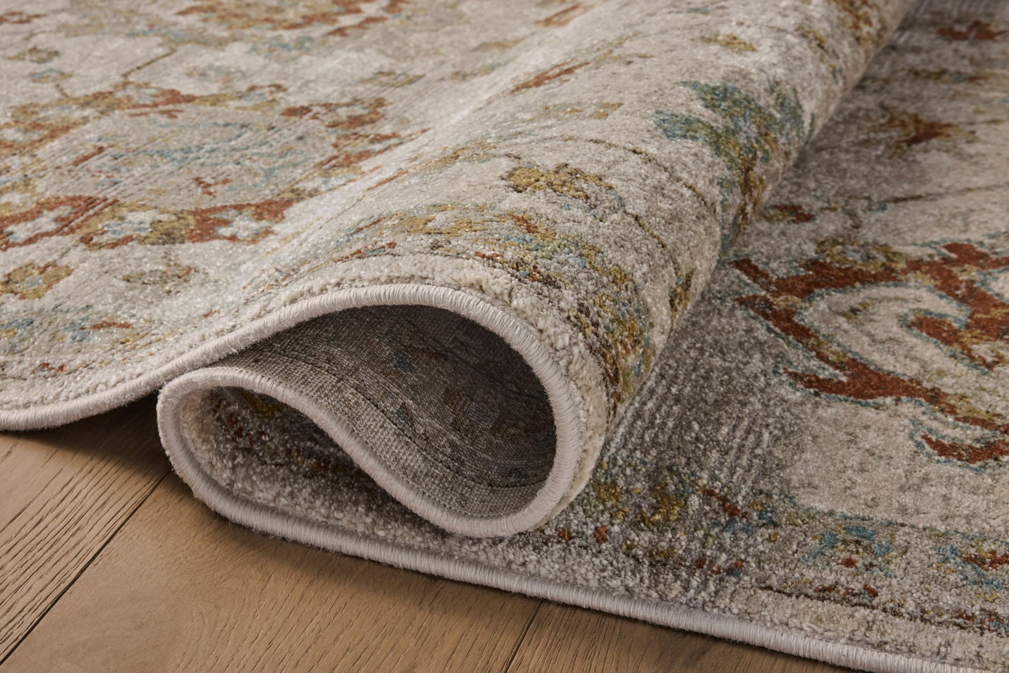 Loloi Magnolia Home by Joanna Gaines Mona Collection MOA-02 Oatmeal/Multi 2'-6" x 4'-0" Accent Rug