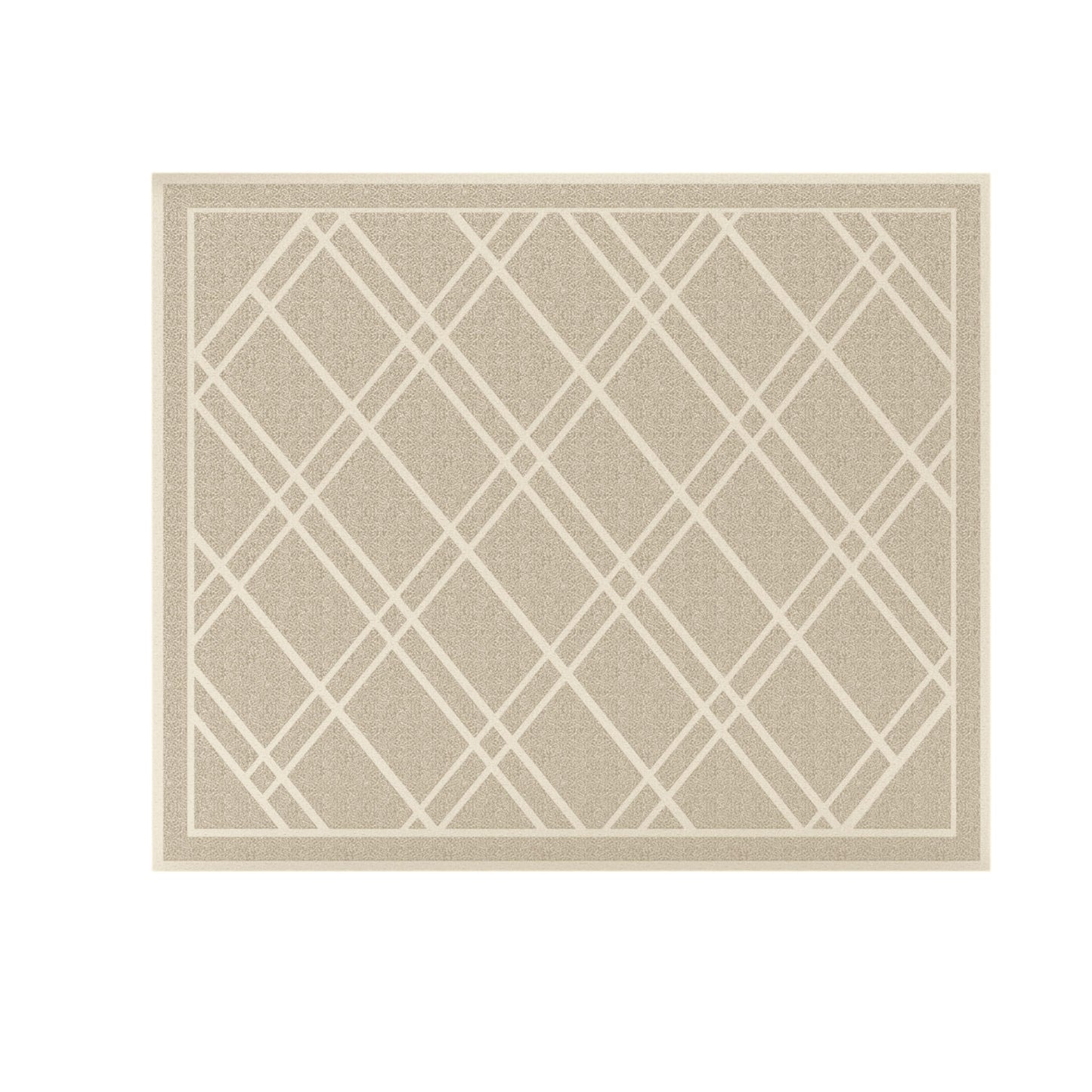SlipToGrip Universal Door Mat, Plaid Design - Light Beige, 42 x 35 - Anti Slip, Durable and Washable, Outdoor and Indoor Floor Welcome Mat - Front Door, Dust Absorbent