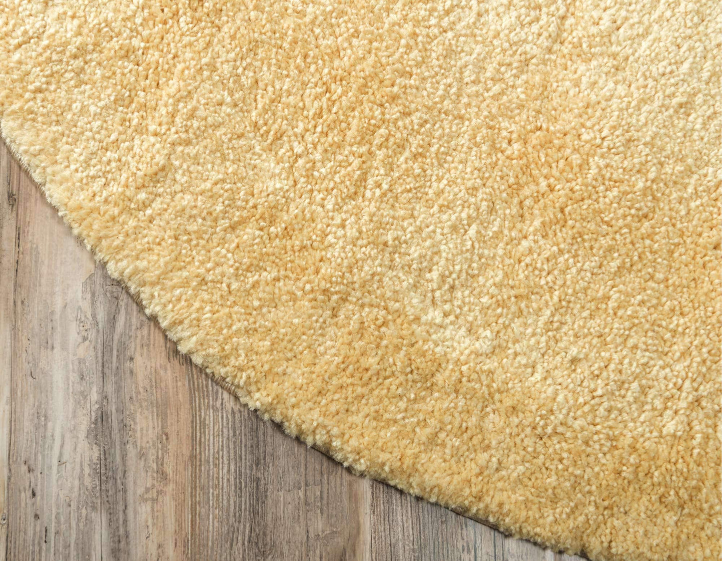Unique Loom Solo Collection Area Rug - Calabasas (6' 1" Round, Yellow)
