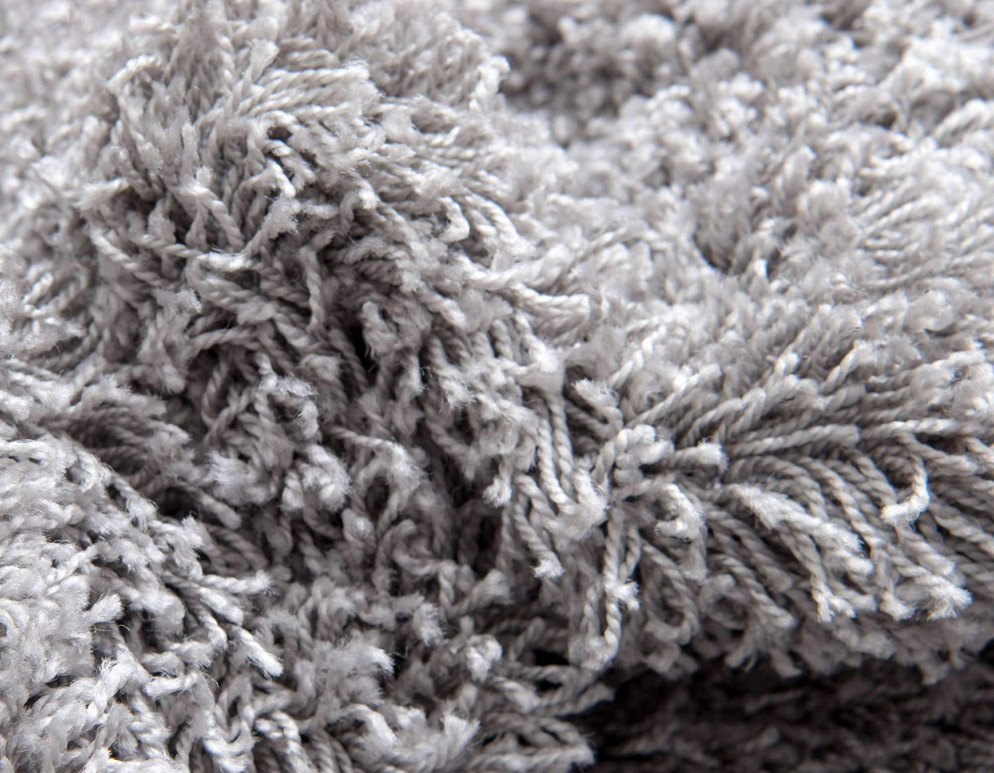 Unique Loom Solid Shag Collection Area Rug (6' 1" x 9' Rectangle, Cloud Gray)