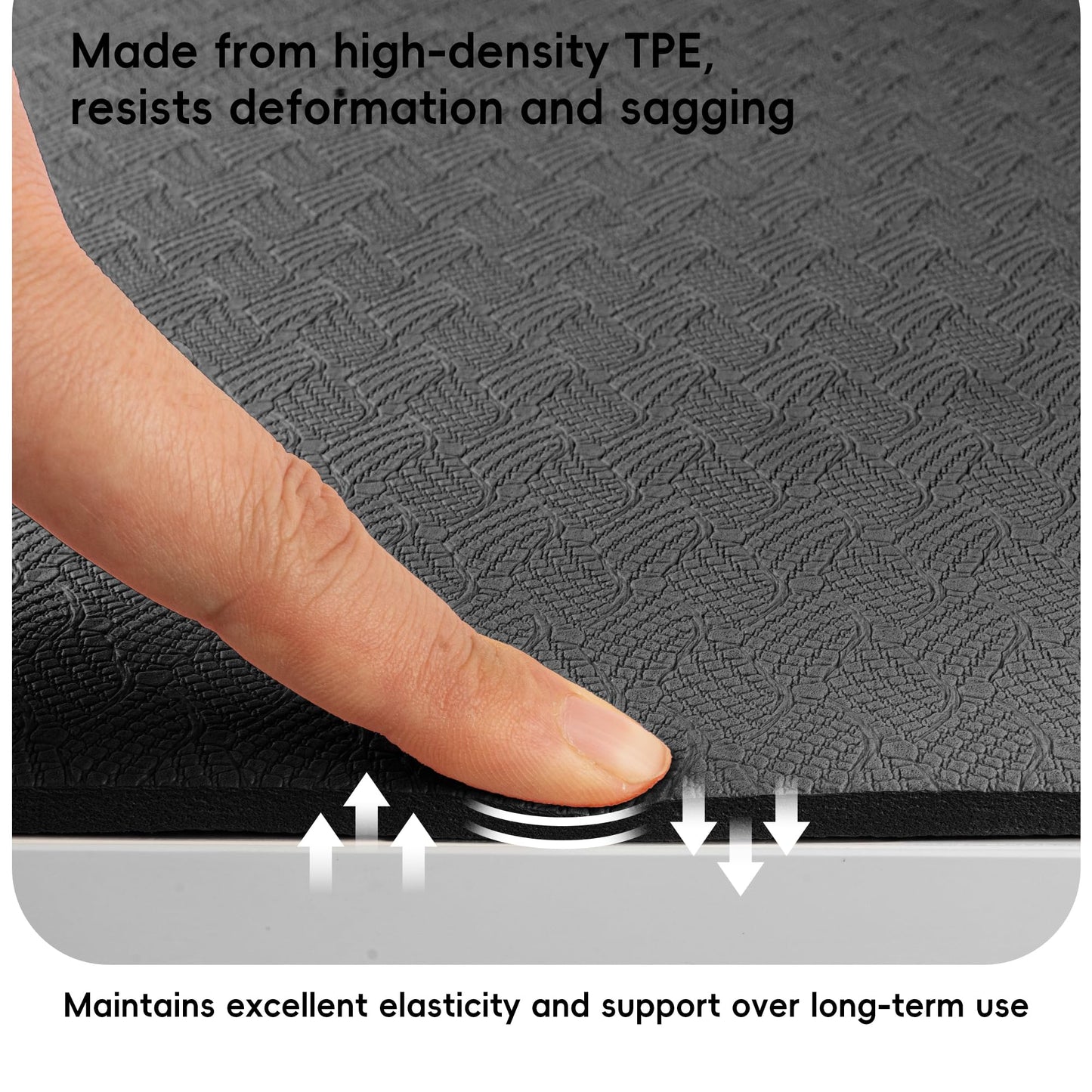 Wimwum Extra Large Yoga Mat for Men, 79"x40"x8mm, Black