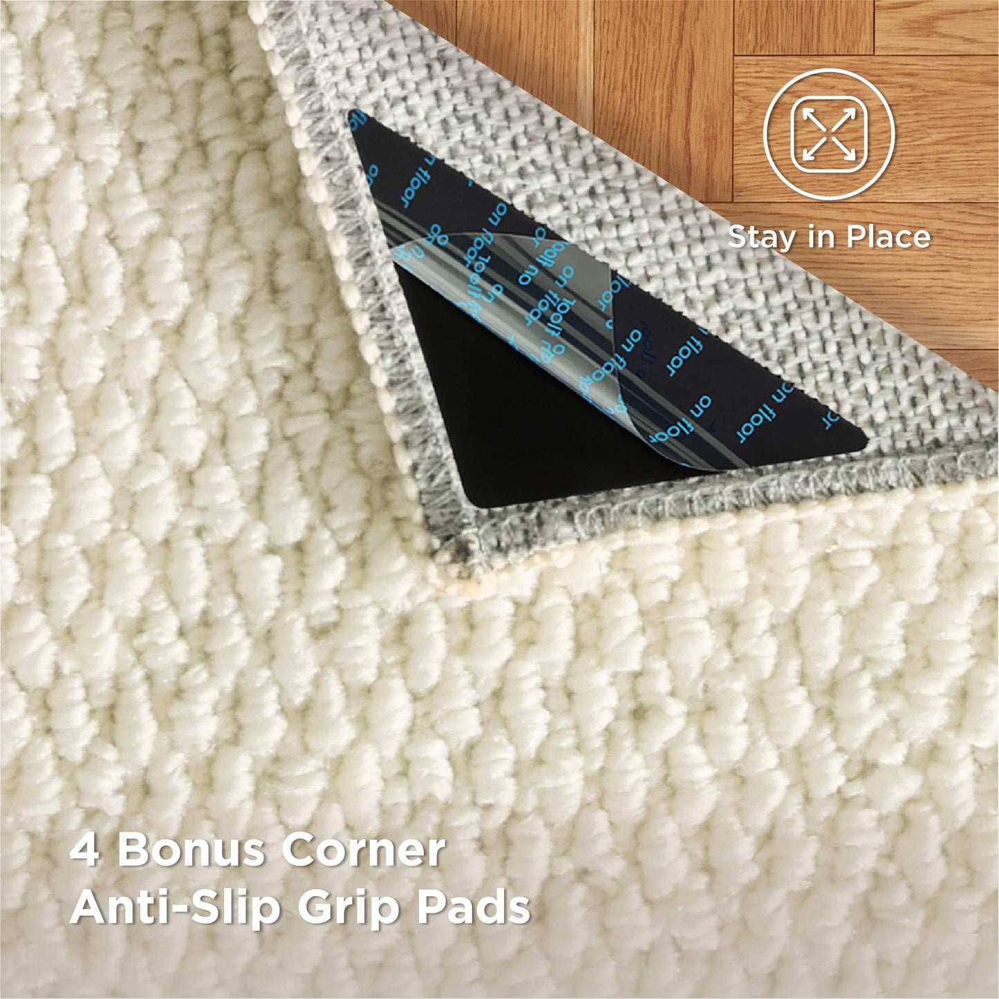 Bedsure 8x10 Faux Wool Area Rugs for Living Room, Machine Washable Carpet, Non-Slip Backing, Pet Friendly Throw Rug for Bedroom Dining Room, Oatmeal