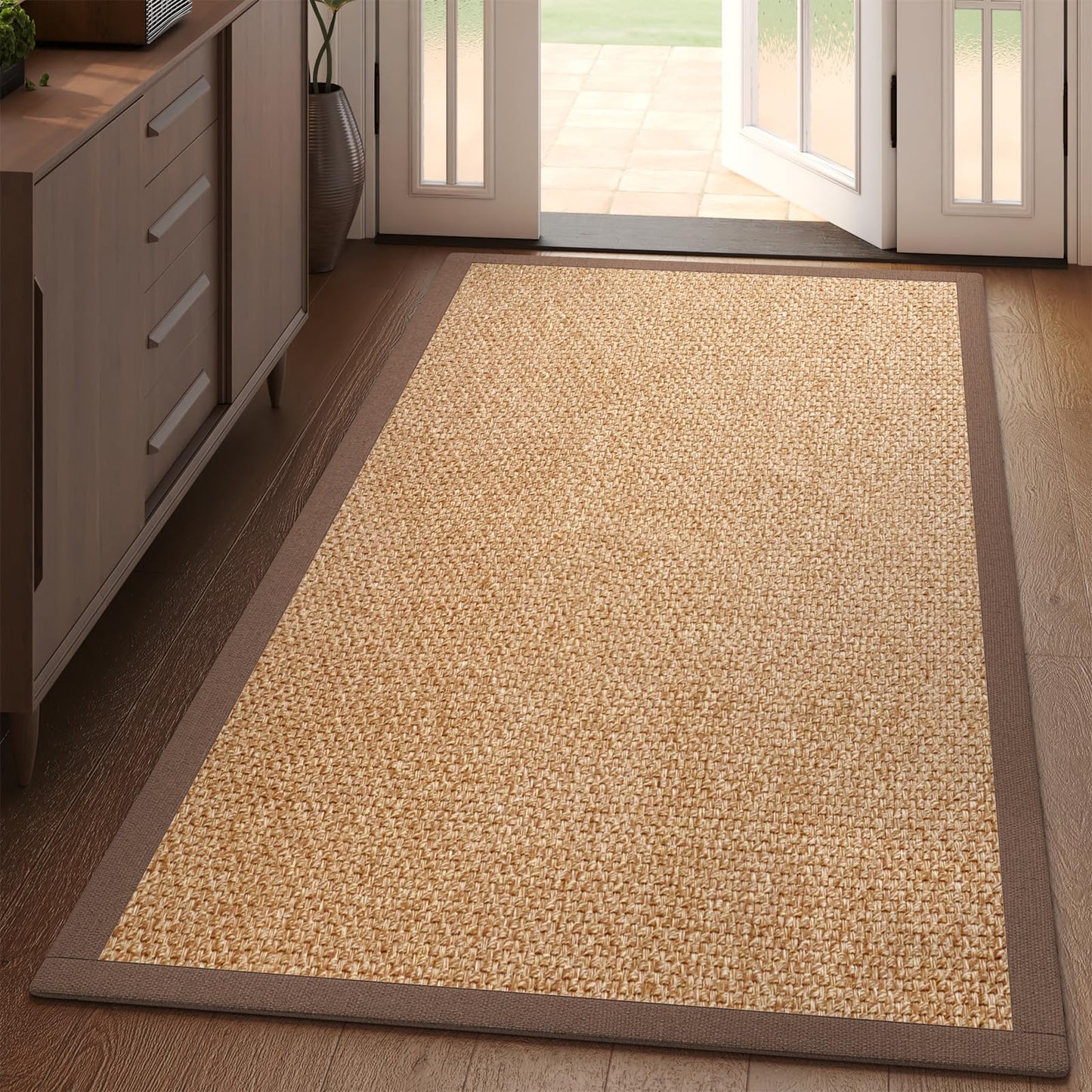 YDKGL 3x5 ft Entryway Area Rug Hallway Kitchen Runner Rug Floor Mat Brown