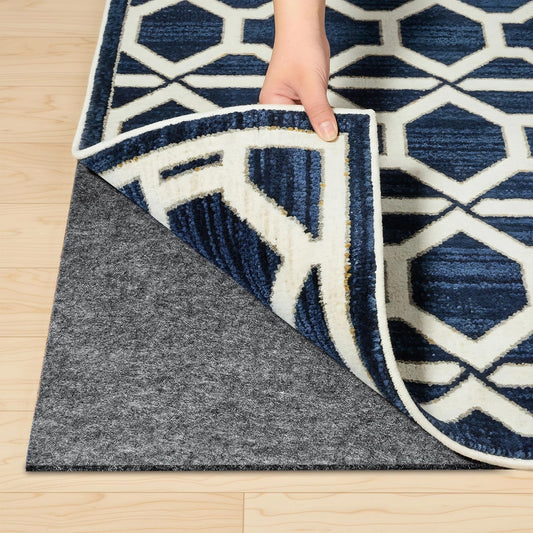 Felt and Rubber Backing Rug Pad, 6"x9" Non-Slip Rug Pads, 1/8” Thick, Under Area Carpet Protective Pads, Cushioned Gripper Pads for All Floors and Finishes, Keeps Rugs in Place, Soft and Secure