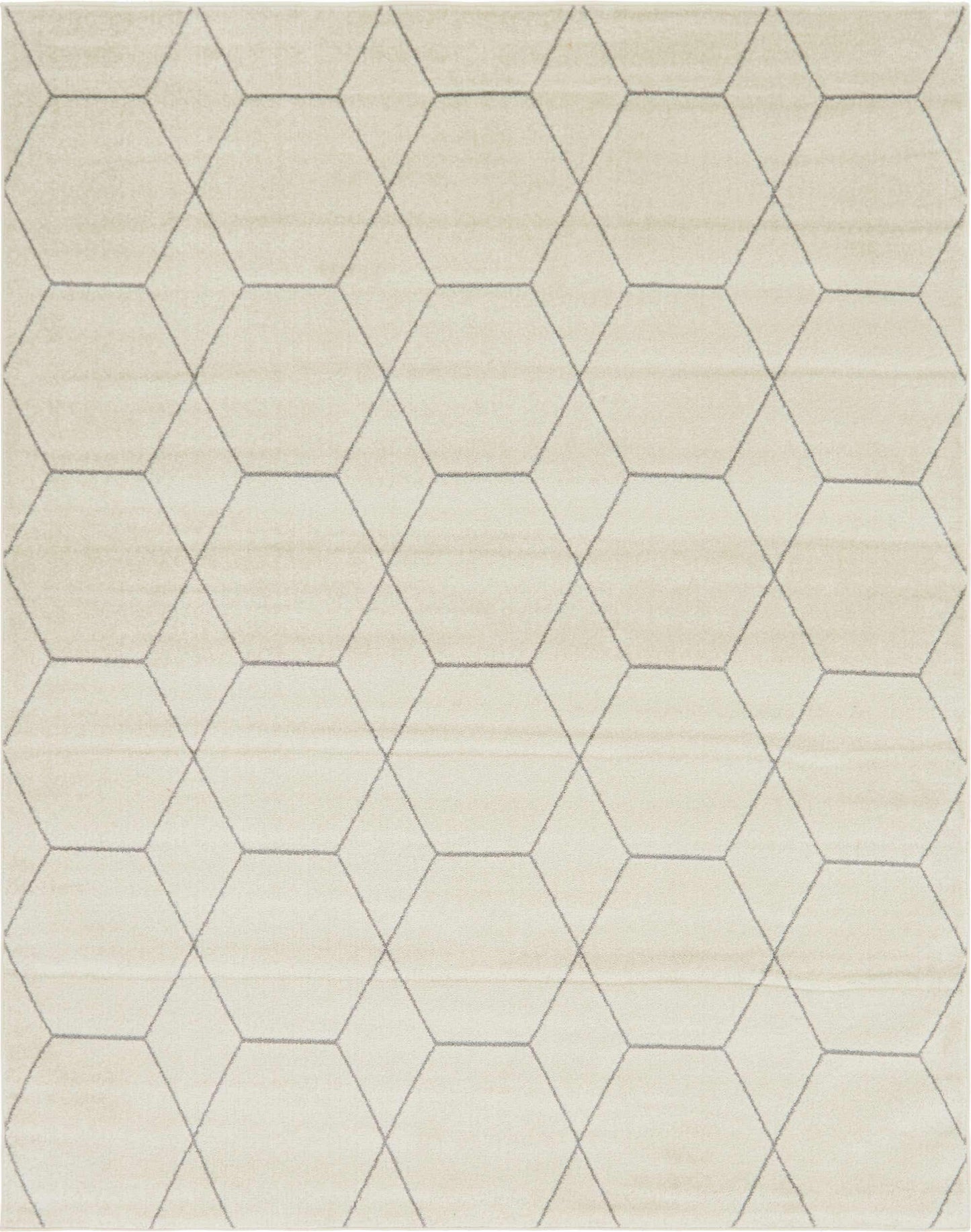 Unique Loom Trellis Frieze Collection Area Rug - Geometric (7' 10" x 10', Ivory/ Gray)