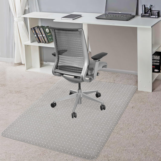 BesWin Chair Mat for Carpets, Transparent Office Chair Mat for Low Pile Carpeted Floors, Computer Desk Chair Mat for Office Chair on Carpet for Work, Home, Gaming, Easy Glide (Rectangle) 30" X 48"