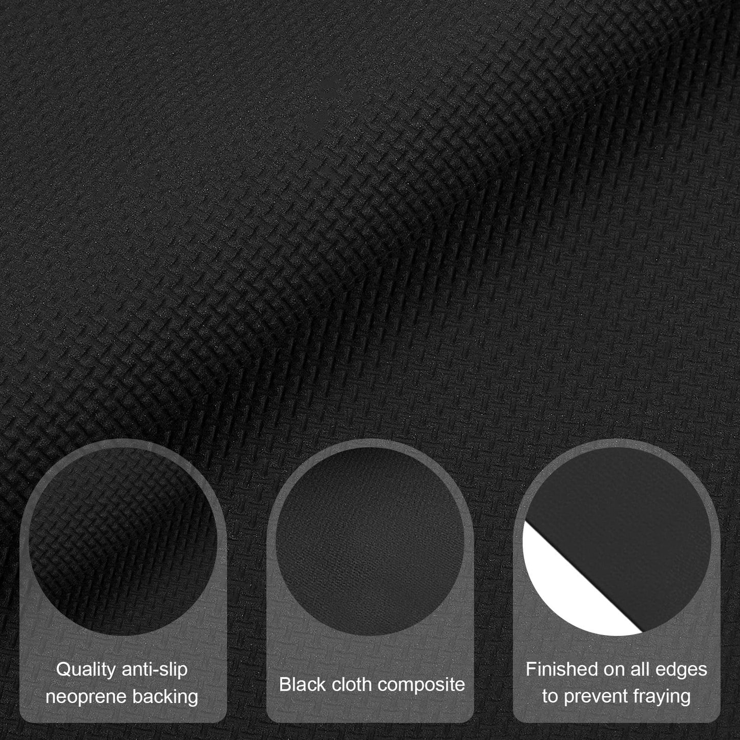 Boao 20 x 2.3 ft Neoprene Carpet Runner Reusable Plastic Floor Runner Non Slip Rubber Backed Rugs for Hallway Aisle Carpet Roll for Wedding Party Decor Prom Business Outdoor(Black)