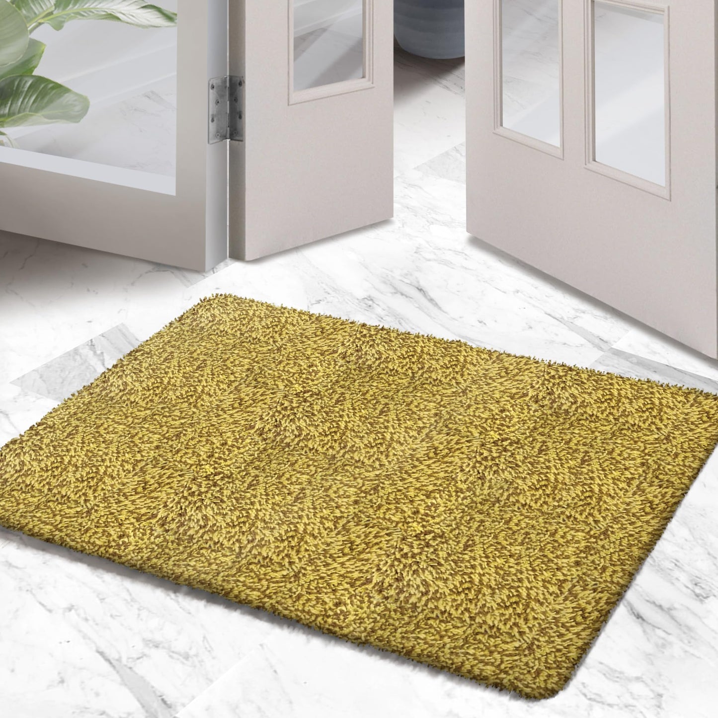 RugMast Premium Microfiber Indoor Door Mat – 24"x36" Washable Entry Mat, Non-Slip, Waterproof Backing, Super Absorbent, Low Profile Entryway Doormat for Indoor Entrance