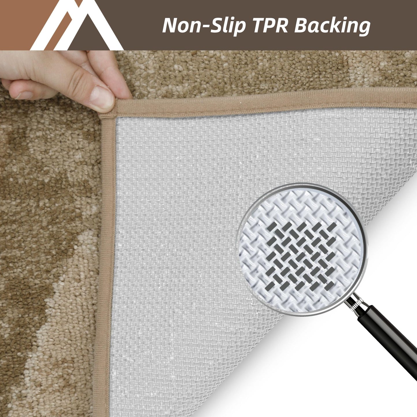 COSY HOMEER Entryway Rugs Doormat 32"x48", Non-Slip Absorbent Polyester, Washable Rugs for Front Door, Dirty Paws & High Traffic Areas, Beige