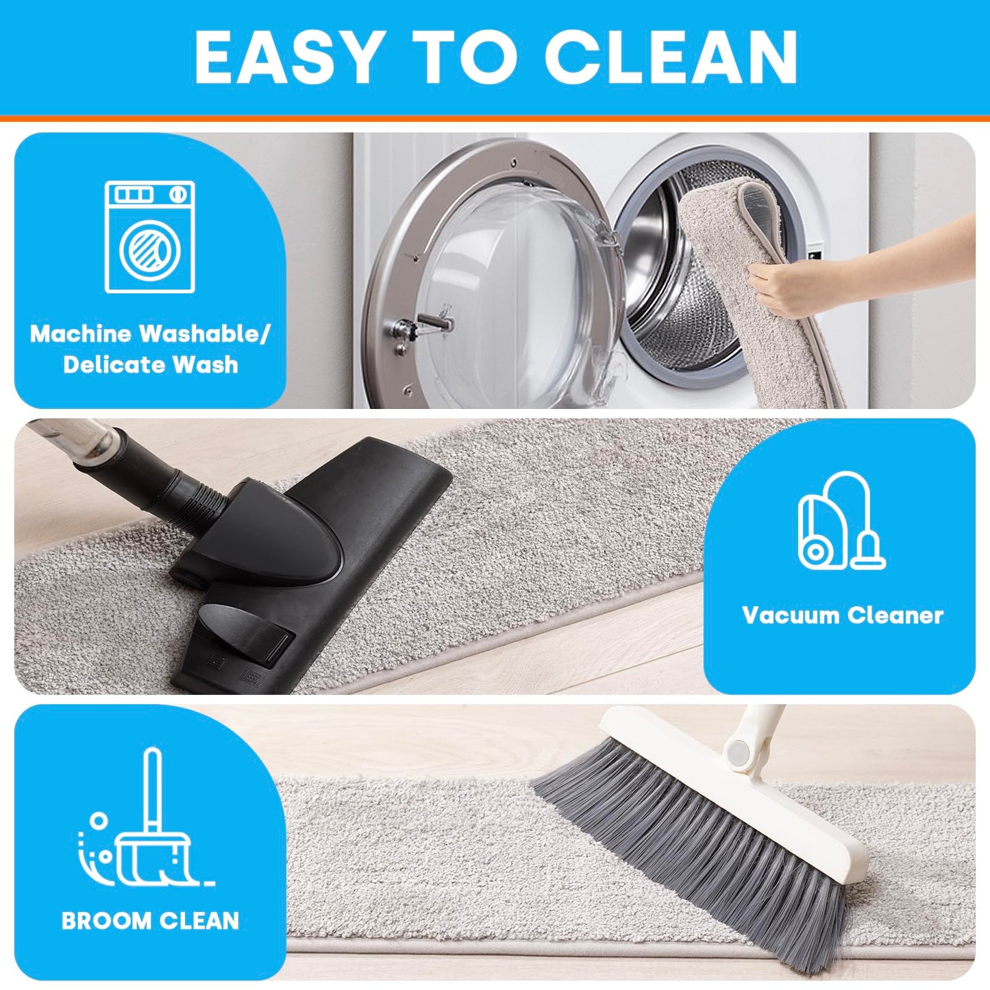 SHIEN Non-Slip Stair Treads for Wooden Steps, 8x30 Inch Extra Thick Stair Mats (13mm), Precisely Sewn Edges & No Trimming Needed, Heavy-Duty Polyester Indoor Carpet Pads (Grey, 12pc)