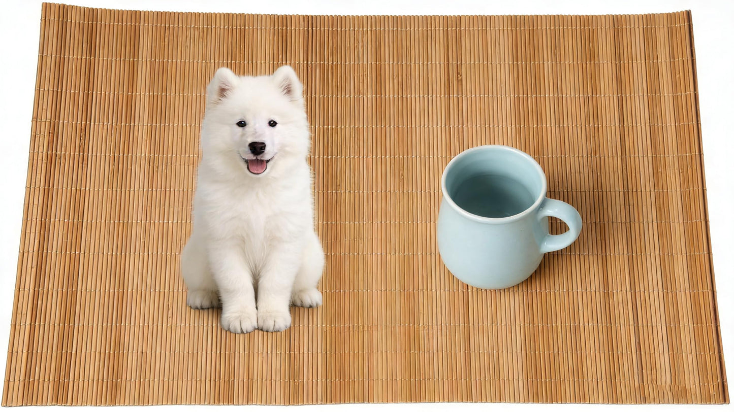 1PCS Dining Table Kitchen Placemat, Heat-Resistant Place Mat Stain Resistant Anti-Skid Washable Bamboo Table Mat Placemat Kitchen Table mat