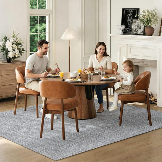 Vinyl Floor Mat Area Mat Waterproof Vinyl Area Rug for Under Dining Table 4'x6' Non Slip Floor Protector PVC Hardfloor Protective Mat Chair Mat for Kitchen, Home, Living Room, Bedroom