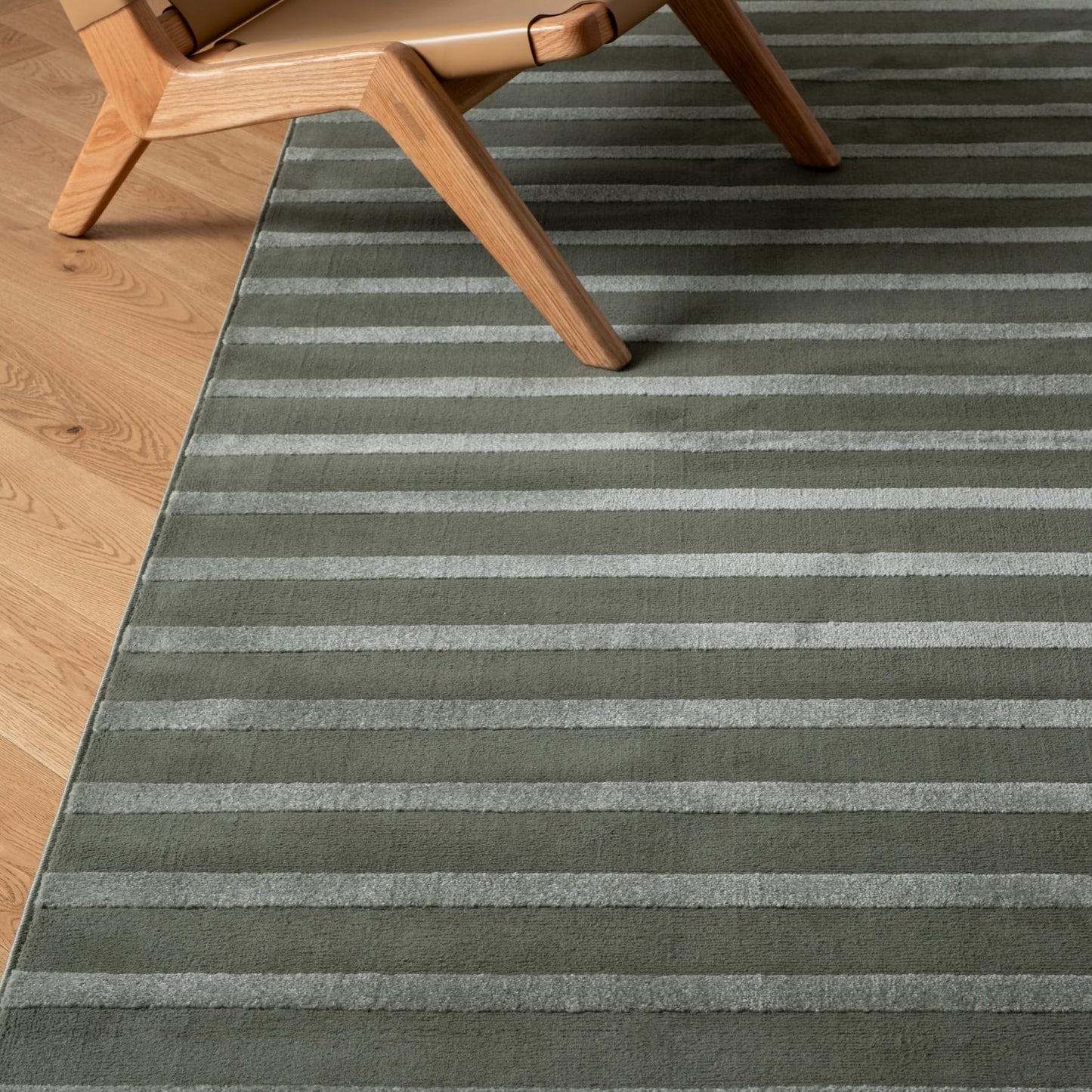 Revival Rugs Staves 8'x10' Area Rugs for Living Room Bedroom Dining Room - Washable, Oeko-TEX Certified, Modern, Green