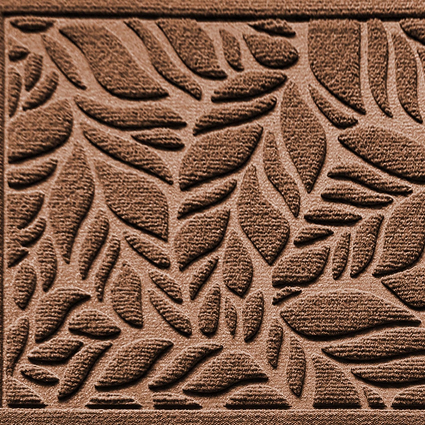 Bulijojo Front Door Mat Entrance,Durable Heavy Duty Welcome Mat,Thick Absorbent Natural Rubber Non Slip Mat,Sturdy Entryway Brown Leaves,23x35