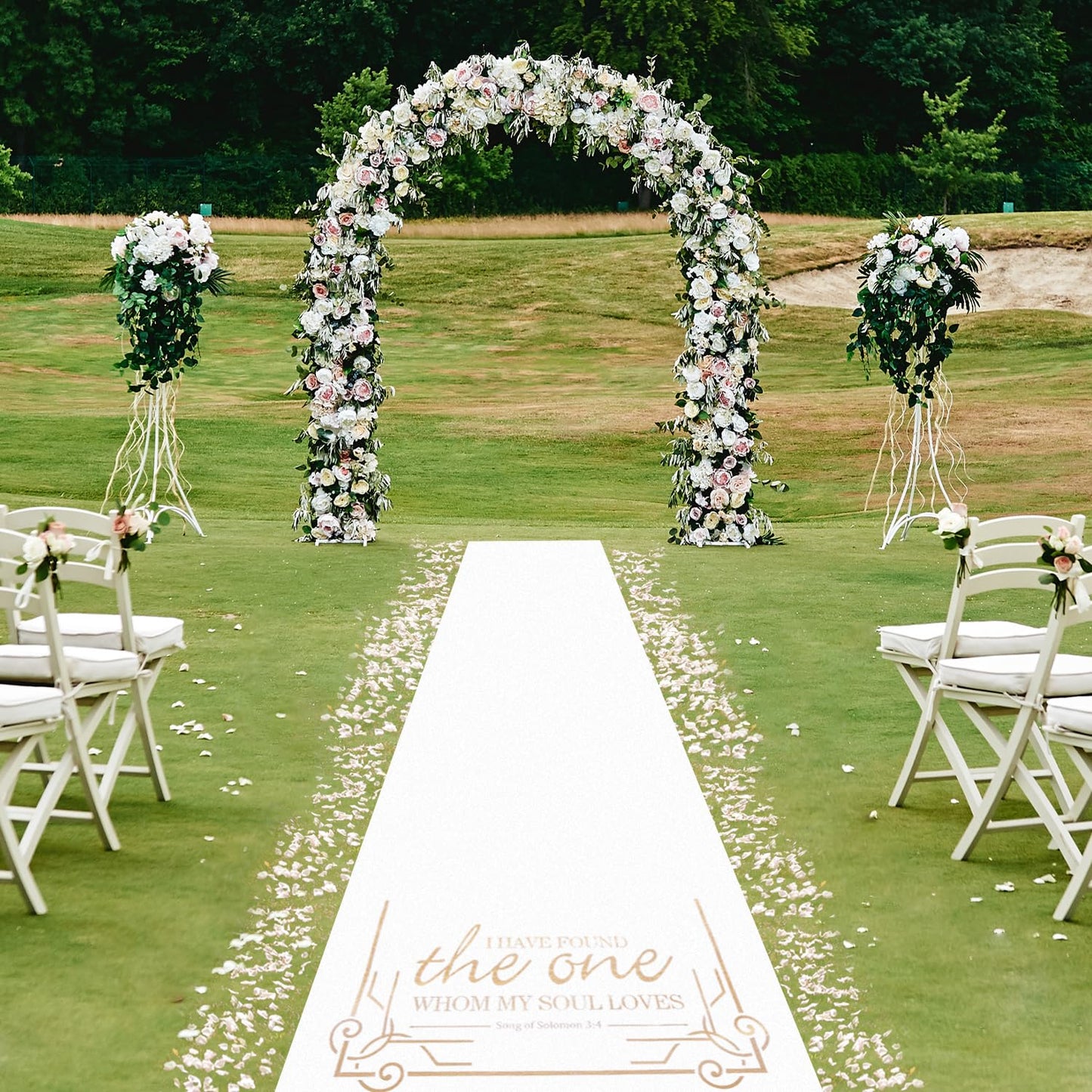 HEALON Aisle Runner for Wedding Ceremony, Gold, 3x100 Feet