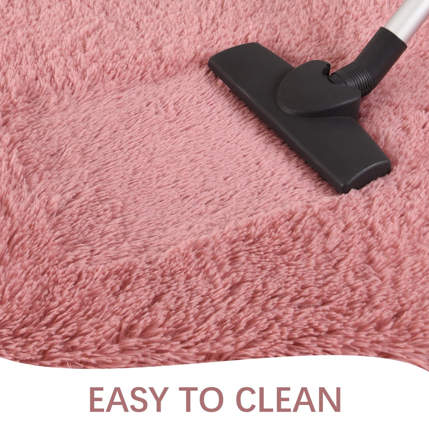 Chicrug Soft Runner Rug for Bedroom Living Room Plush Fluffy Rug 2x6 Feet, Shag Furry Runner Rug Carpet Non Shedding for Nursery Children Kids Girls Room Home Decorative, Blush