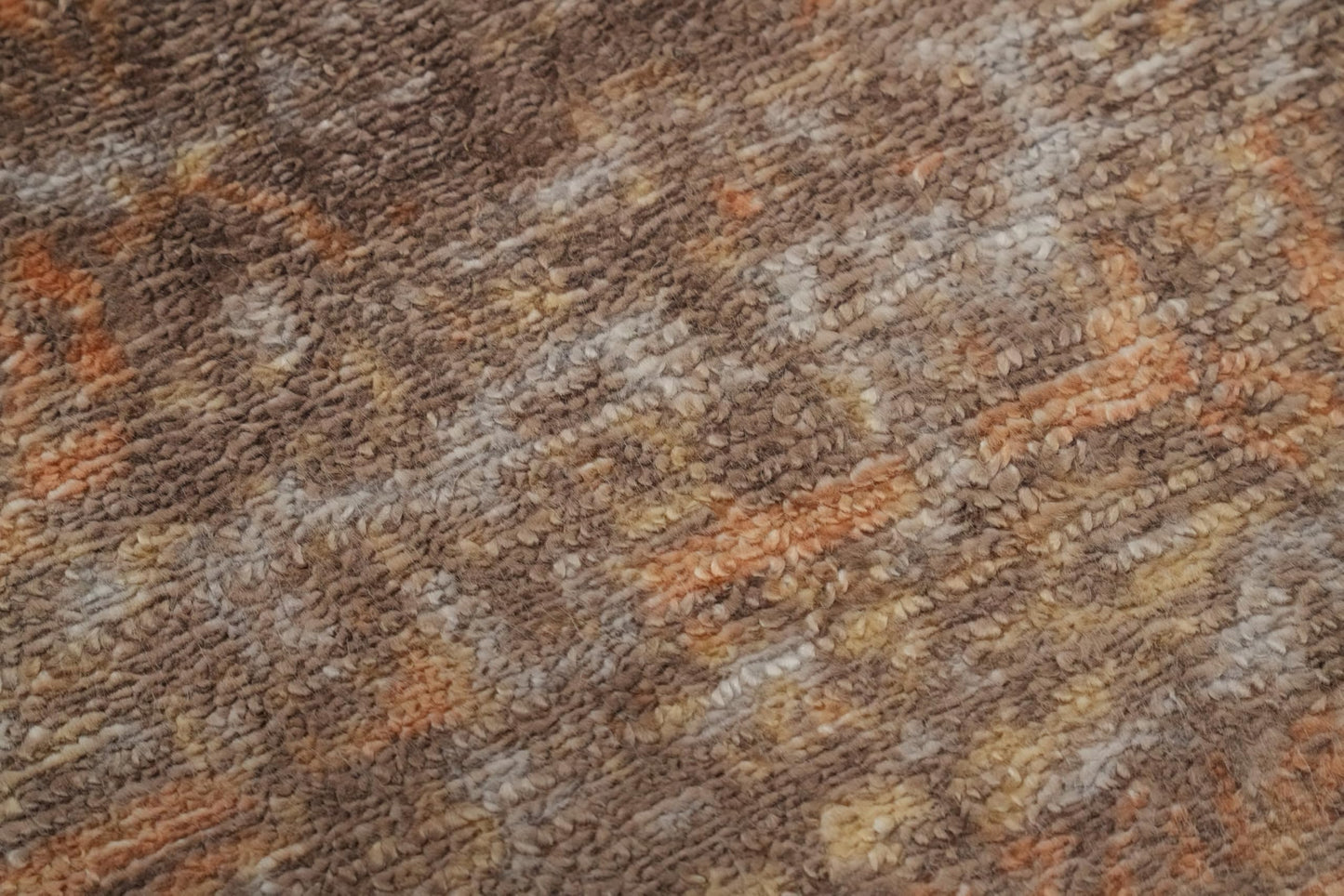 Rug Source Transitional Collection, 5x8 Rug, Hand Knotted Brown Geometric Rug, Oriental Viscose Silk Carpet for Foyer, Entryway and Hallway