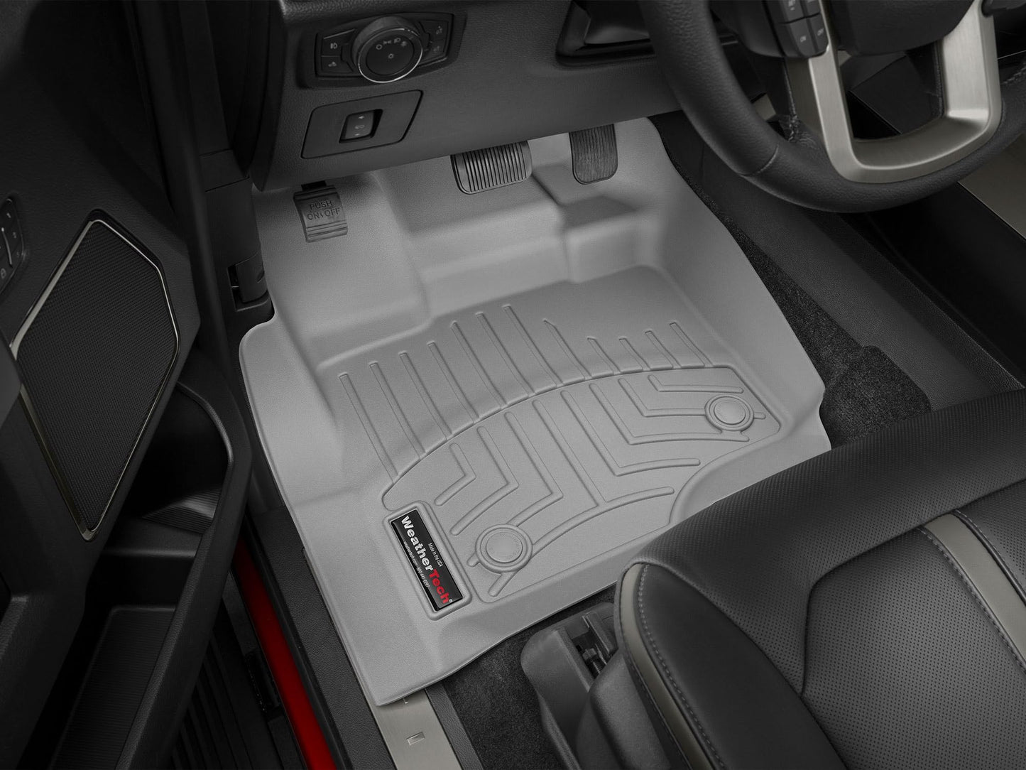 WeatherTech Custom Fit FloorLiners for Chevrolet Silverado 1500, Silverado 2500HD/3500HD, Silverado 1500 LTD - 1st & 2nd Row (441436-1-2), Black