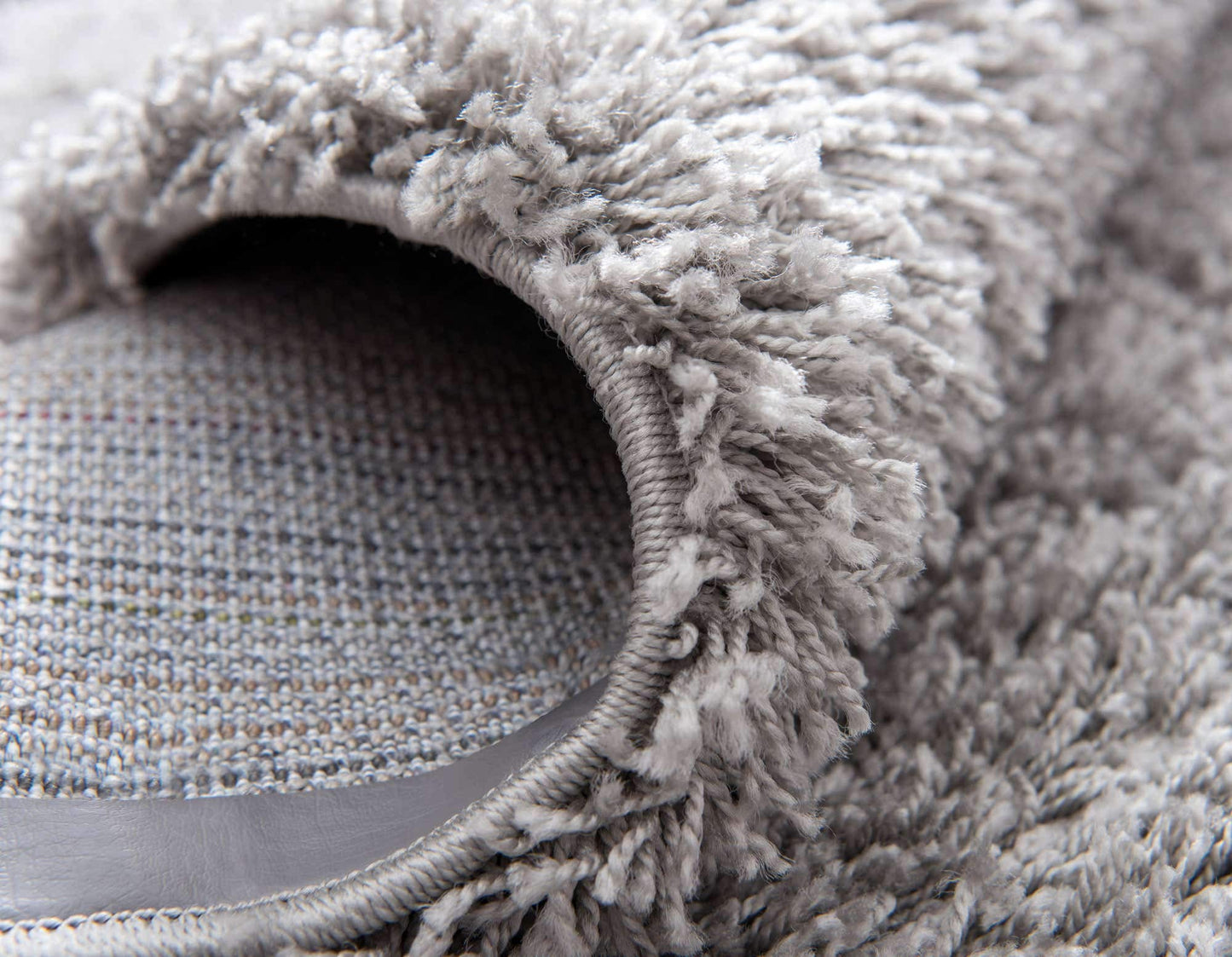 Unique Loom Solid Shag Collection Area Rug (6' 1" x 9' Rectangle, Cloud Gray)