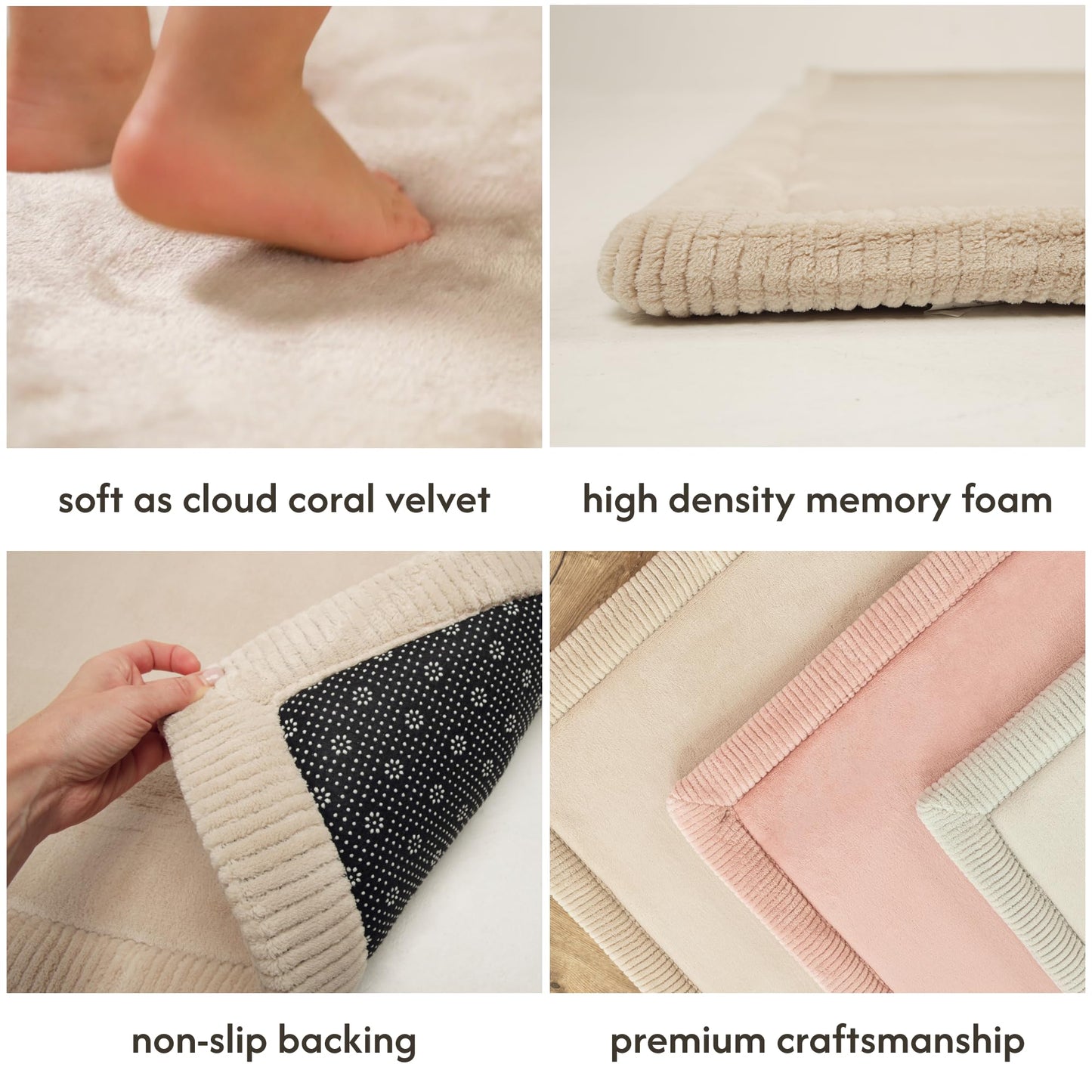 Hakuna Matte CloudSoft Mat for Floor 60" x 80" Beige
