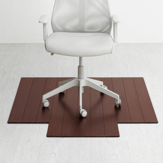 Anji Mountain Office Chairmat Thickest & Sturdy Bamboo Chairmats Highly Premium Quality Anti-Slip Heavy Duty for Multi-Purpose Hardwood Floor Office & Home Floor Protector Office Chair mat-8mm Thick