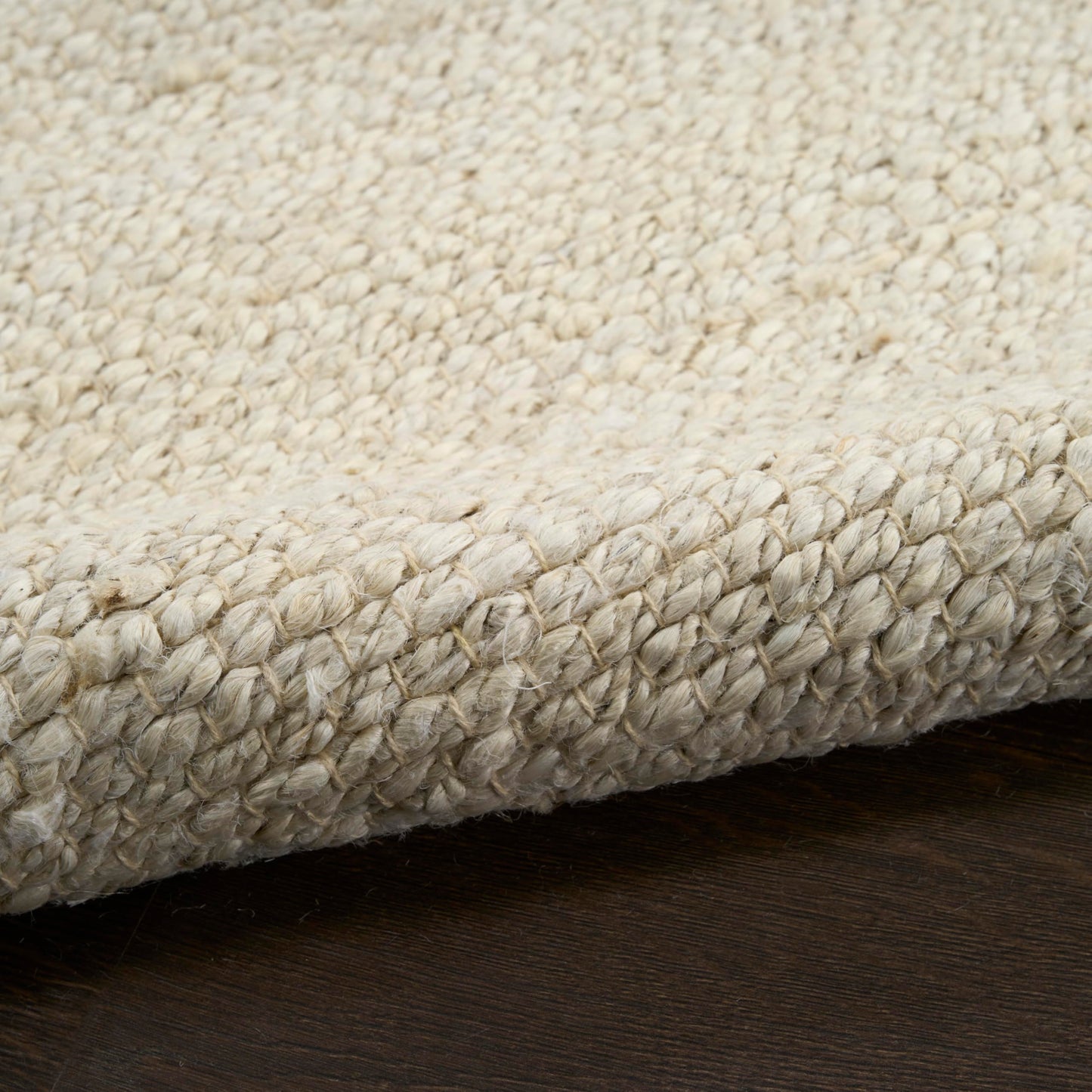 Nourison Home Natural Jute Ivory 5' x 7' Area Rug - Easy Clean, Non Shedding, Bed Room, Living Room, Dining Room, Kitchen (5' x 7')
