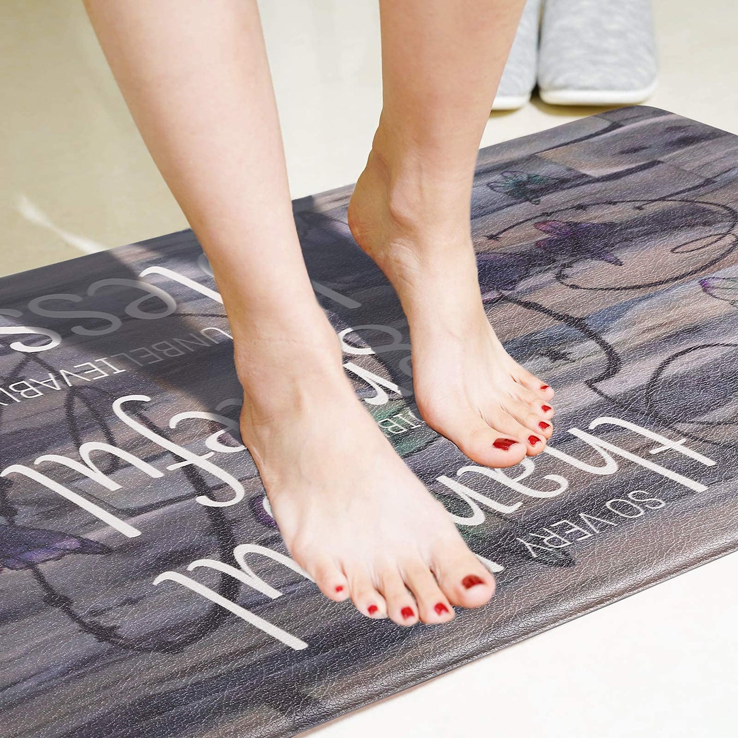 Kitchen Mat, Anti-Fatigue Mats Kitchen, Cushioned Kitchen Runner Rug, PVC Ergonomic Comfort Standing mats, Water Proof Non Slip Kitchen Floor Rugs, for Kitchen Home, Sink