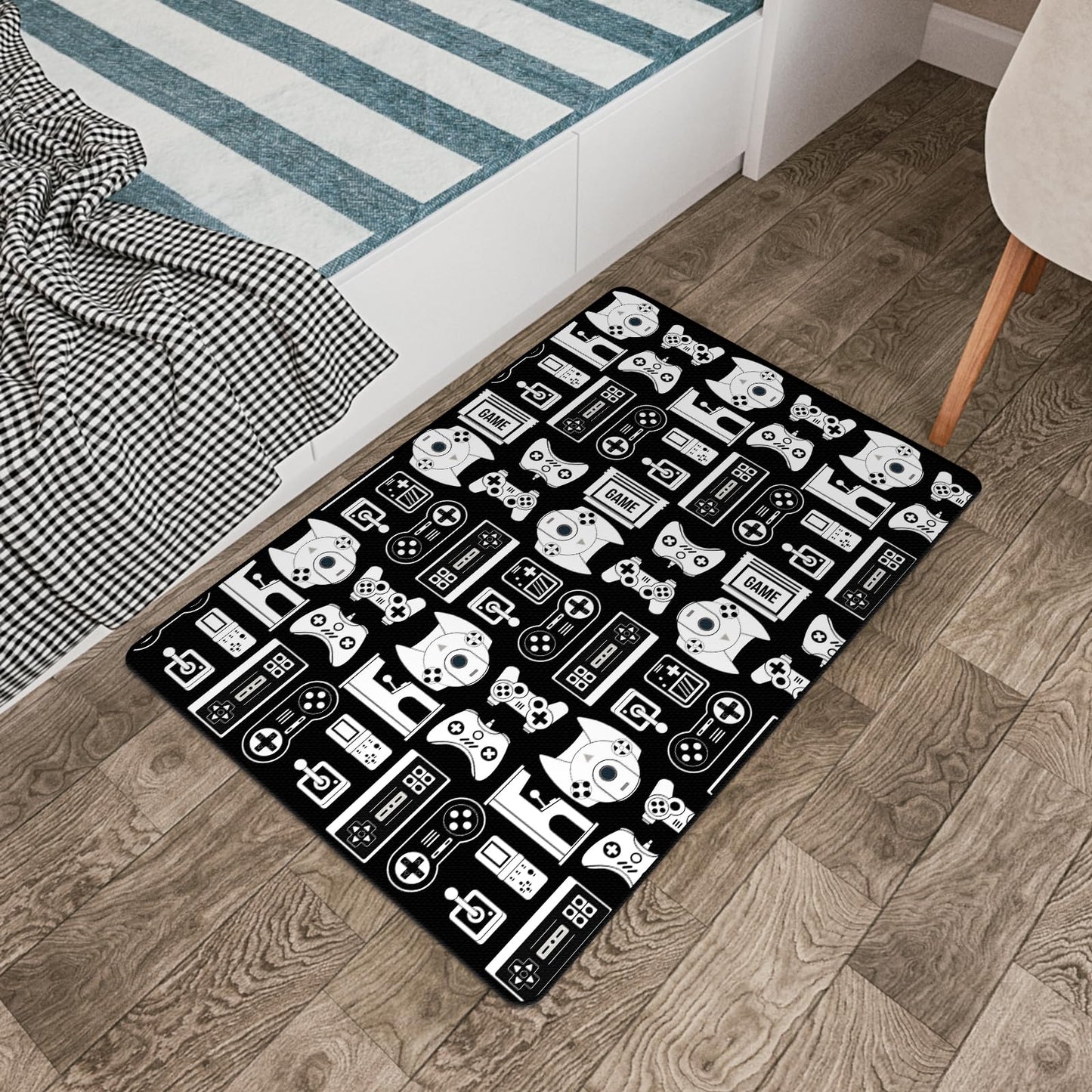 Lacut Game Rug Teen Boys Carpet with Game Controller Decoration, 3D Gaming Rugs for Boy’s Bedroom Living Room Playroom, Non-Slip Gamer Carpet Children Gaming Area Rugs (47" x 31")