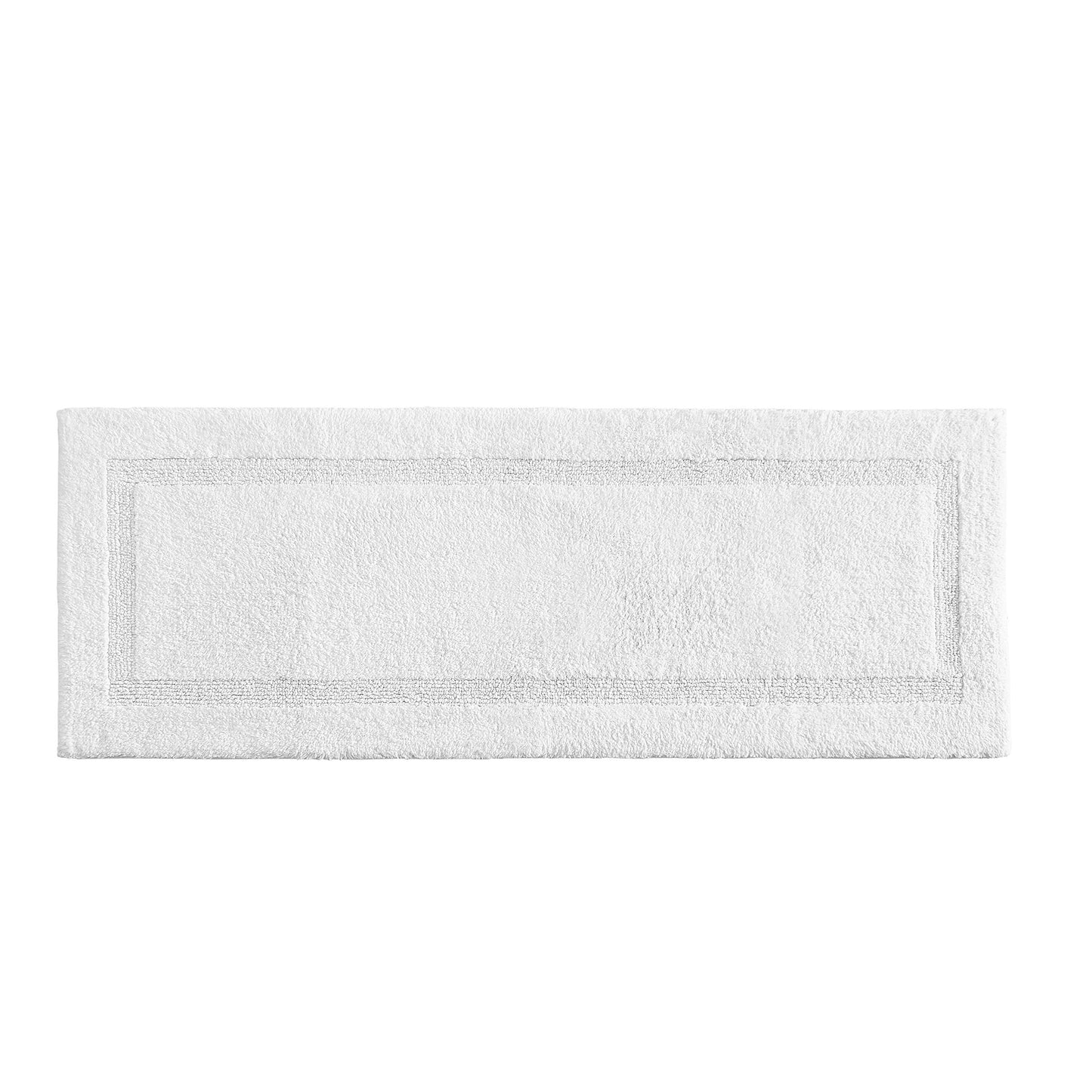 Nautica - Runner Rug, Soft & Absorbent Tufted Cotton Bath Rug with Skid-Resistant Backing, Oeko-Tex Certified (Peniston White, 60" x 22")