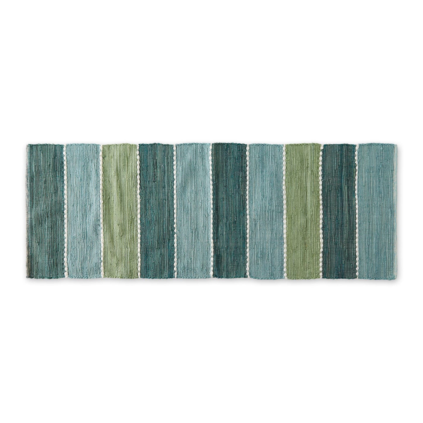 DII Chindi Rug Collection, Reversible, Recycled Yarn, Hand-Dyed, 2 Ft 3in x 6 Ft, Jadeite