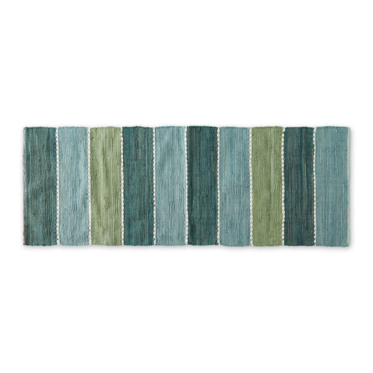 DII Chindi Rug Collection, Reversible, Recycled Yarn, Hand-Dyed, 2 Ft 3in x 6 Ft, Jadeite