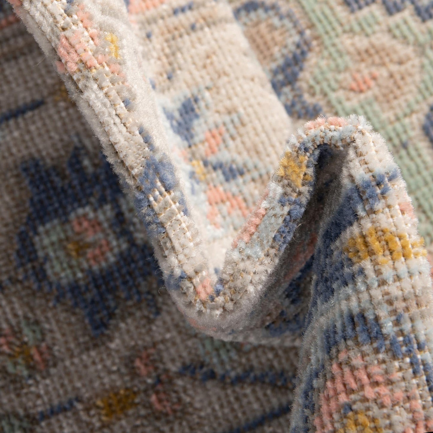 Unique Loom Whitney Collection Area Rug - Milano (5' 3" x 8' Rectangle, Multi/ Blue)