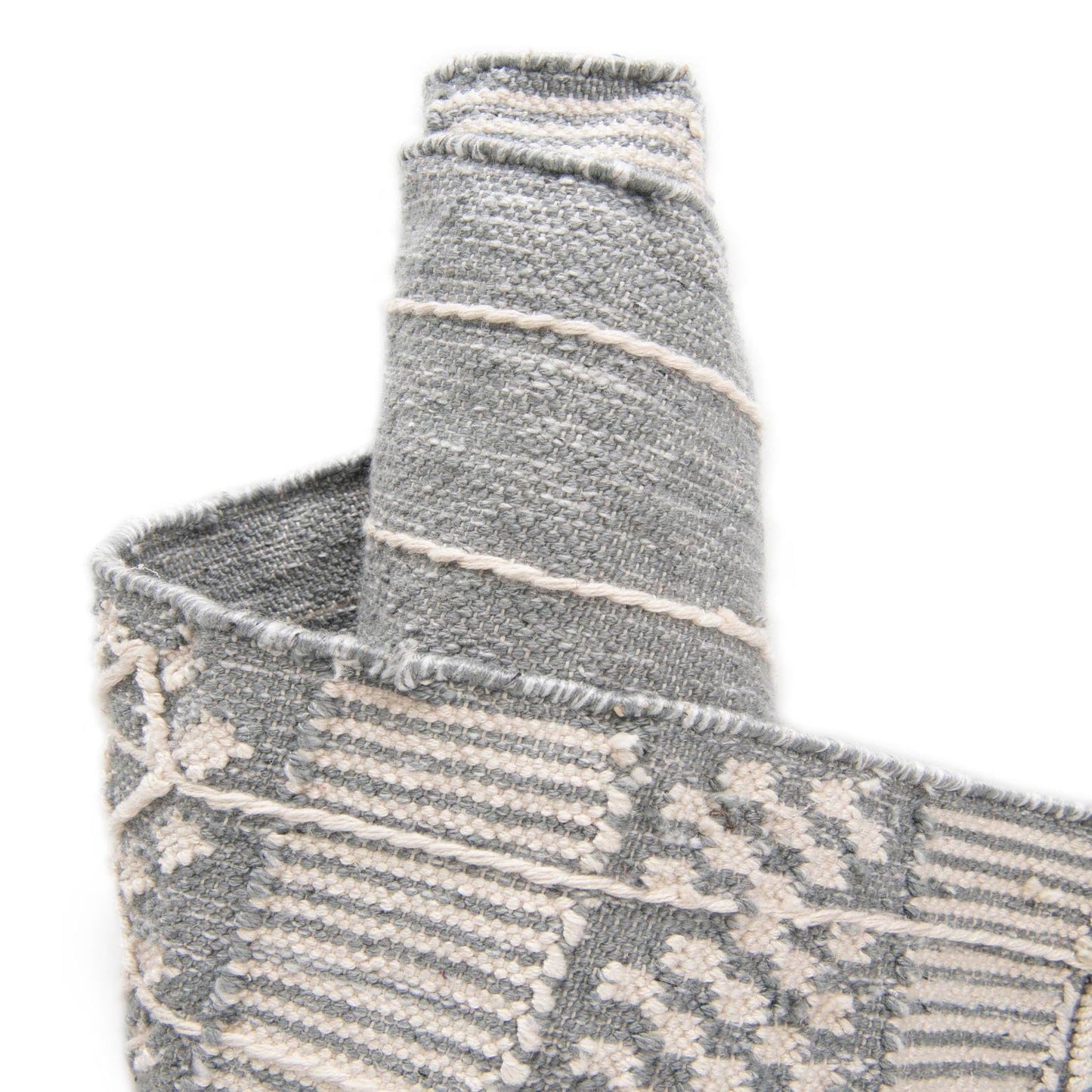 Rugs.com - Eco Bohemian Indoor Outdoor Rug – 7' 10 x 10' Cool Gray Washable Indoor/Outdoor Rug – Eco-Friendly Recycled Material, Perfect for Patios, Decks, and High-Traffic Areas